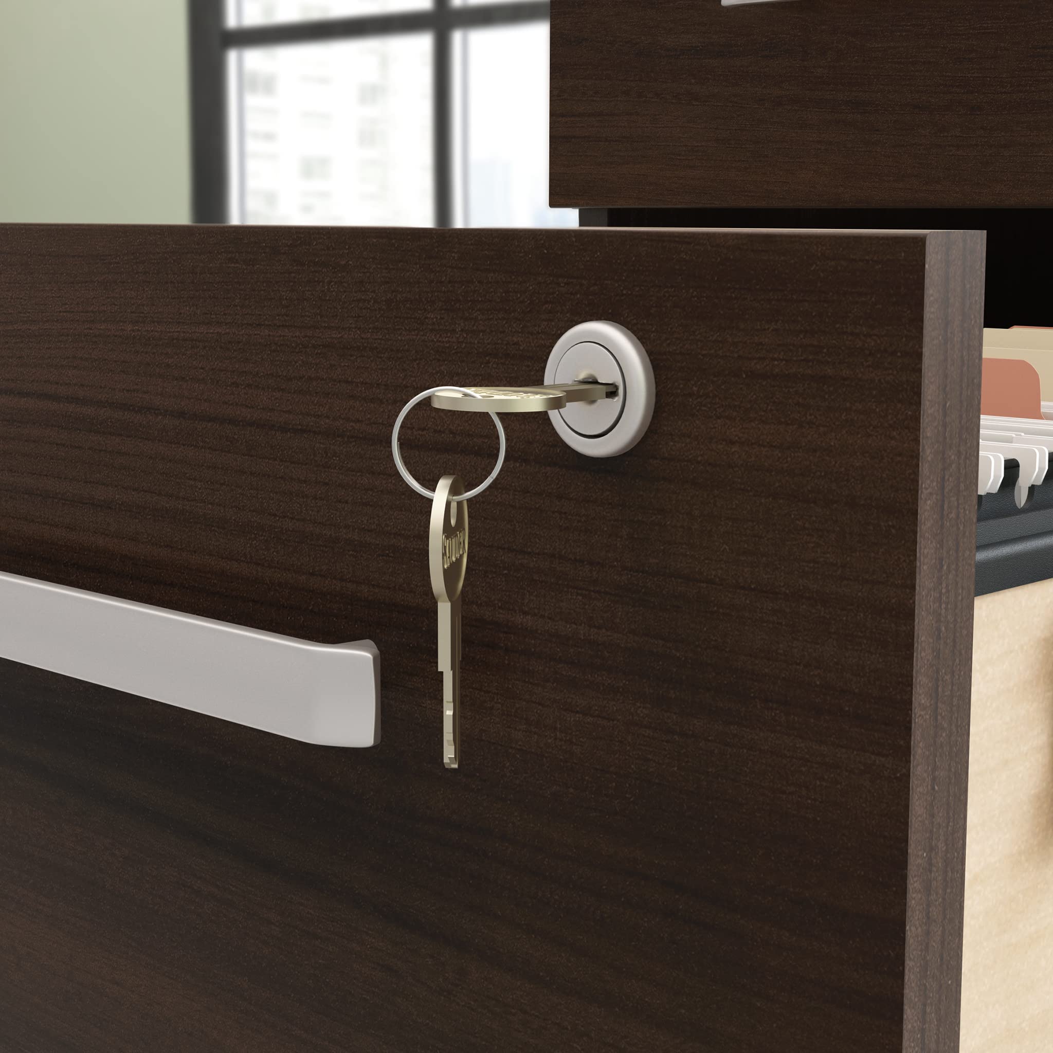 OfficeWorks by Sauder Affirm 3 Drawer Mobile File, Noble Elm Finish - Image 8