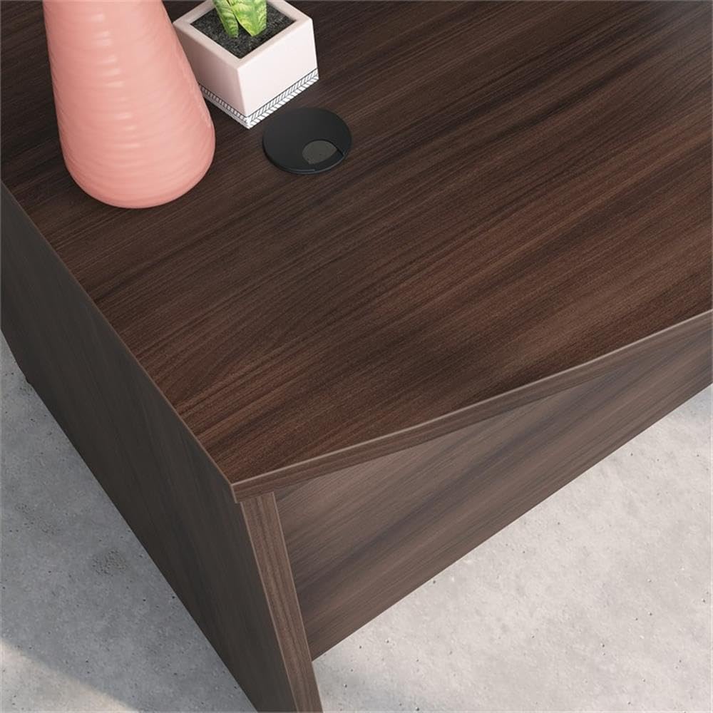 OfficeWorks by Sauder Affirm 60'' Bow Front Desk Shell, L: 34.25'' x W: 59.06'' x H: 29.29'', Noble Elm - Image 10