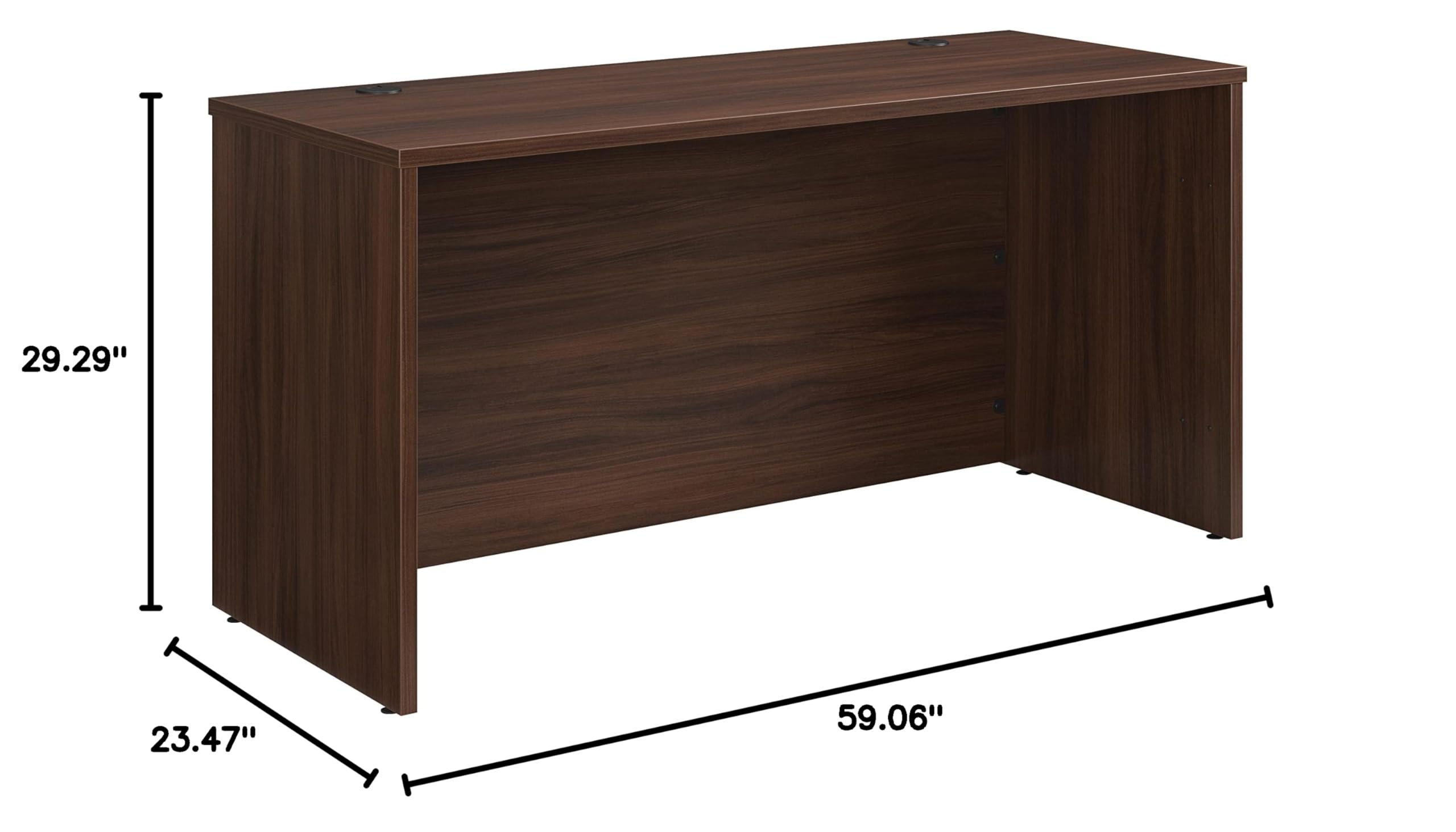 OfficeWorks by Sauder Affirm 60 X 24 Desk Shell/cred/Return, Noble Elm Finish - Image 13
