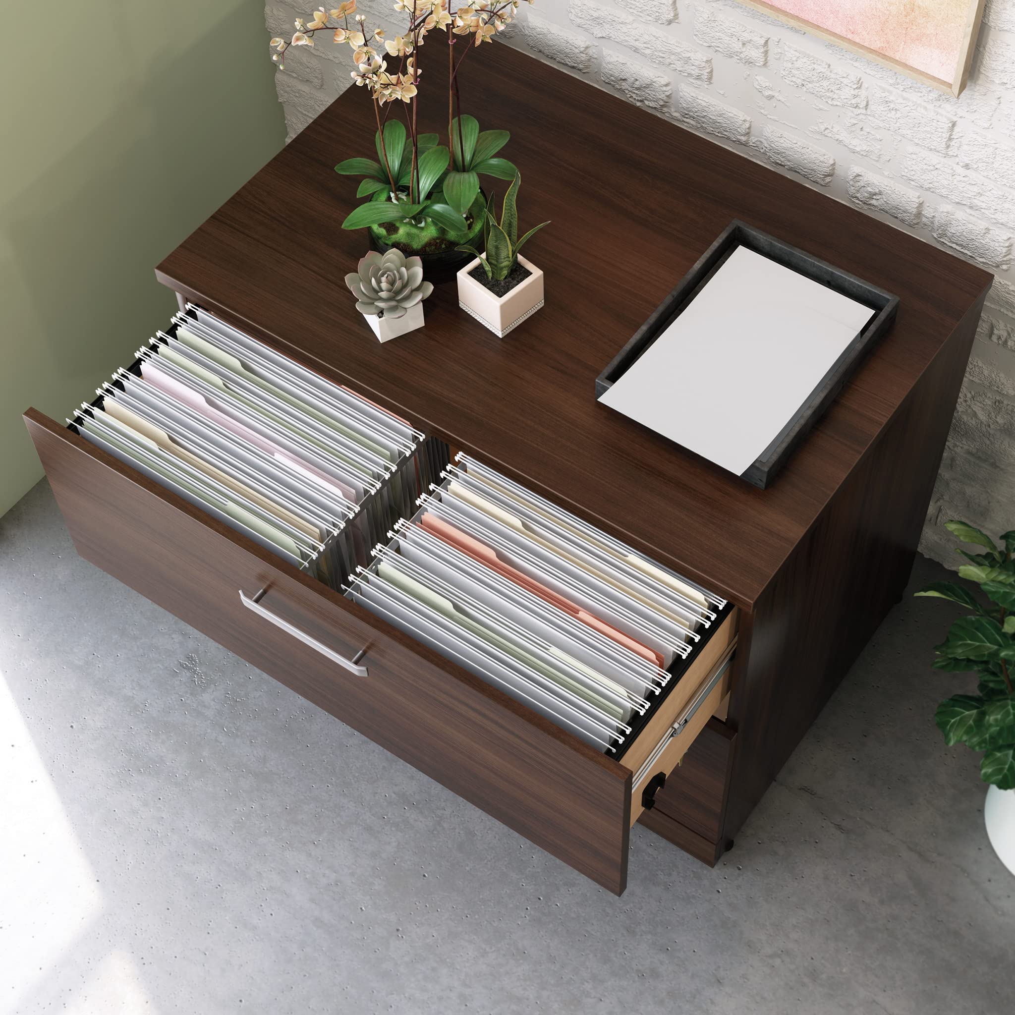 OfficeWorks by Sauder Affirm Lateral File, L: 35.43'' x W: 23.47'' x H: 29.29'', Noble Elm - Image 5