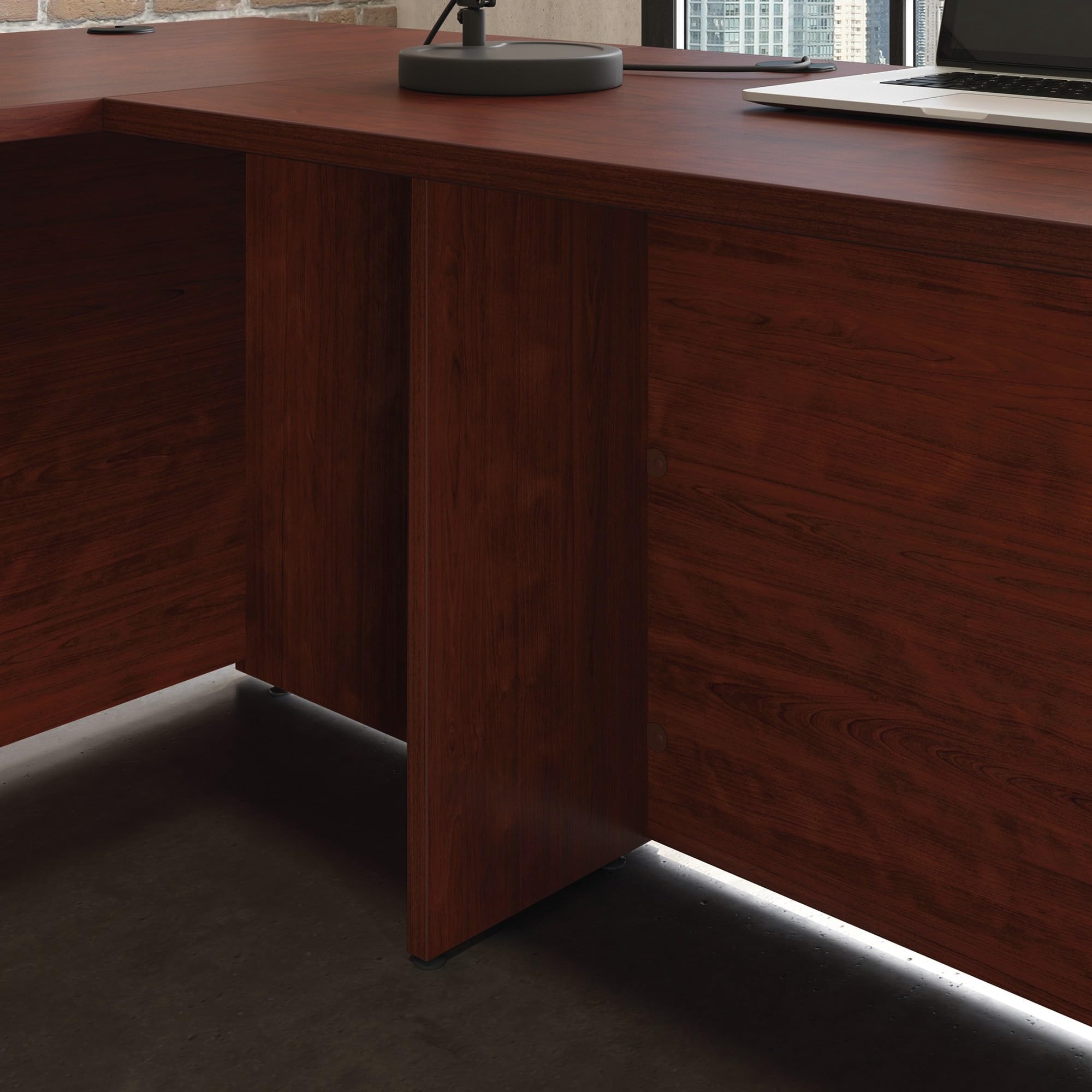 Sauder Affirm 48x24 Desk Shell/Credenza/Return, Classic Cherry Finish - Image 8
