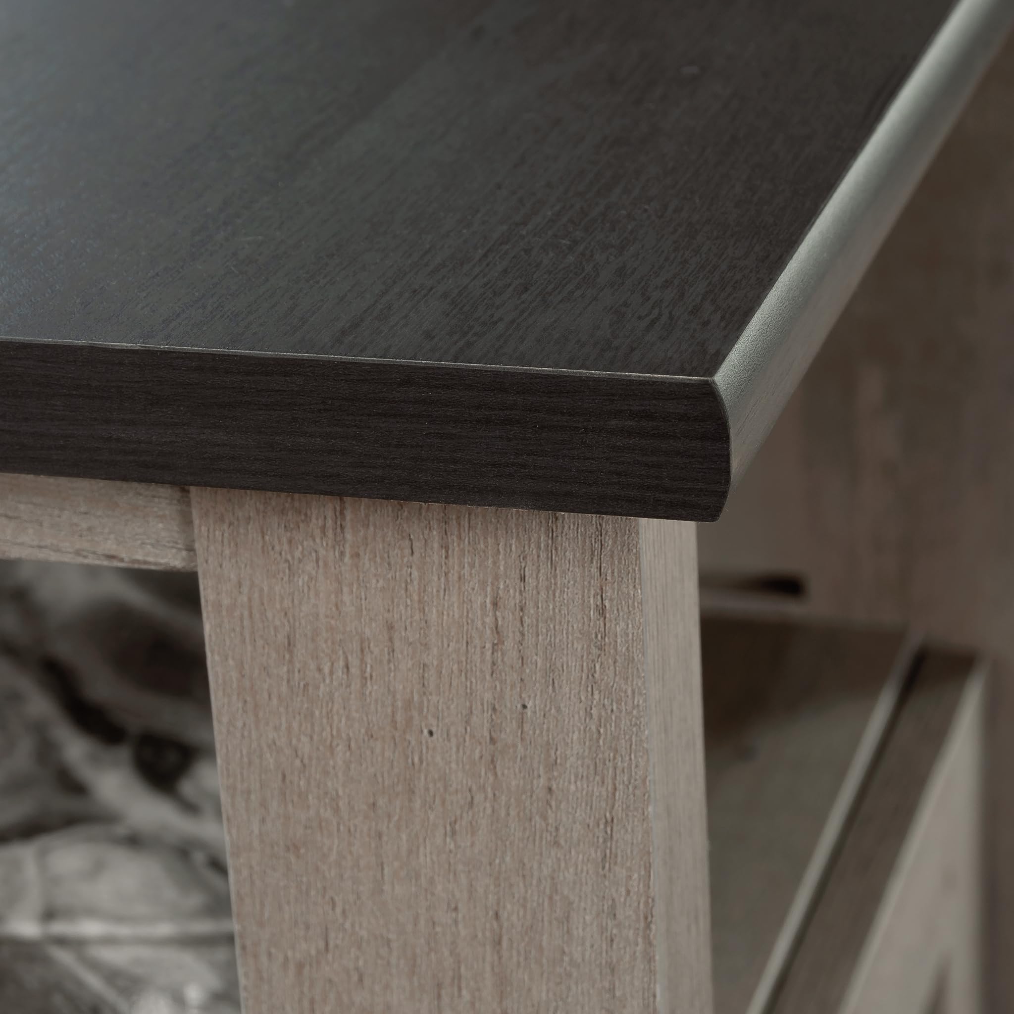 Sauder August Hill L-Shaped Home Office Desk, Farmhouse Corner Desk with File Drawer, Cable Management, Mystic Oak Finish - Image 5