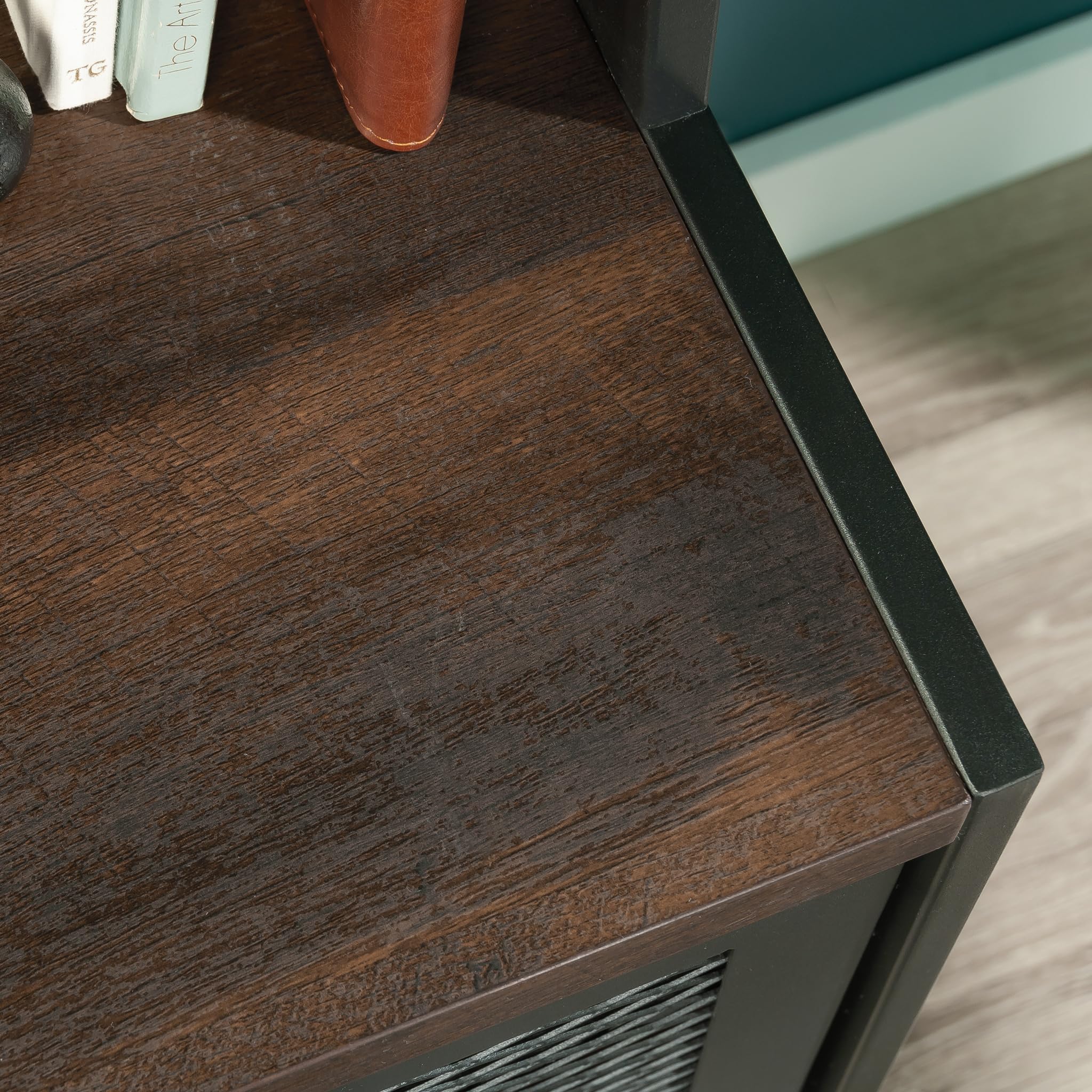 Sauder Briarbrook Tall Narrow Bookcase, Barrel Oak Finish - Image 5