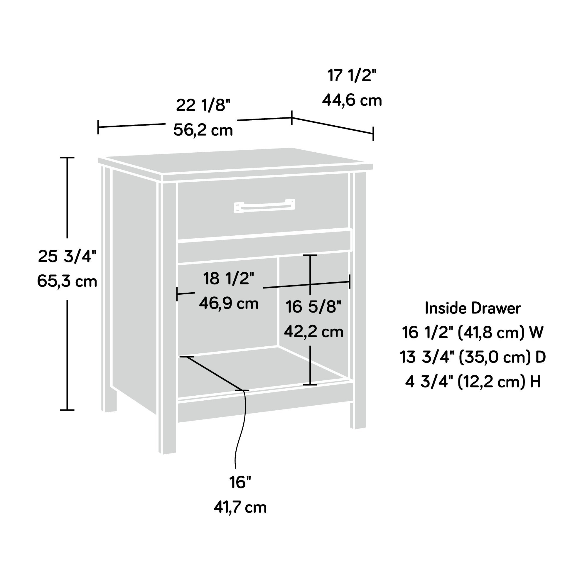 Sauder Cannery Bridge Night Stand with Spacious Drawer, Nightstand for Bedroom, Sindoori Mango Finish - Image 3
