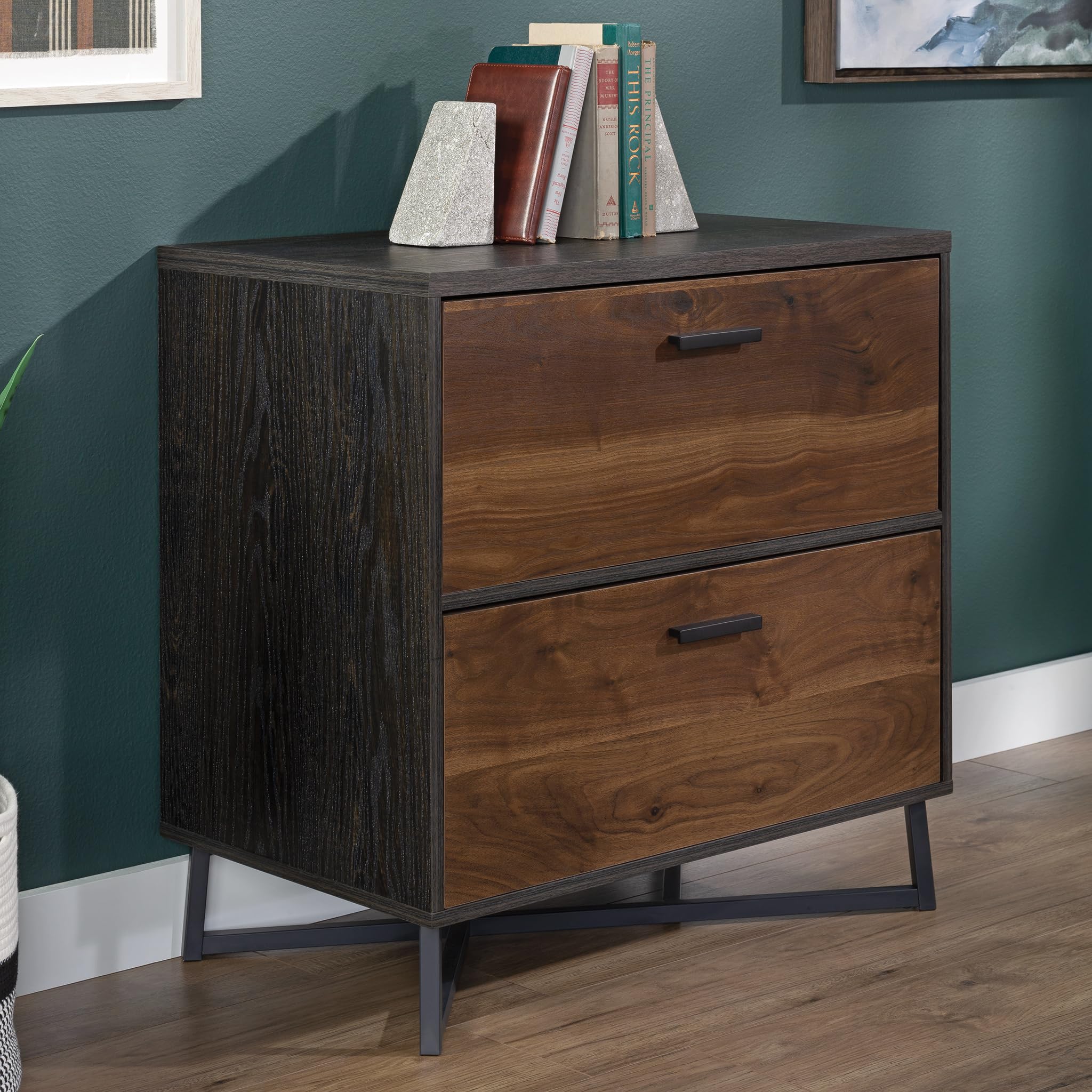 Sauder Canton Lane 2-Drawer Lateral File Cabinet, Brew Oak Finish - Image 7