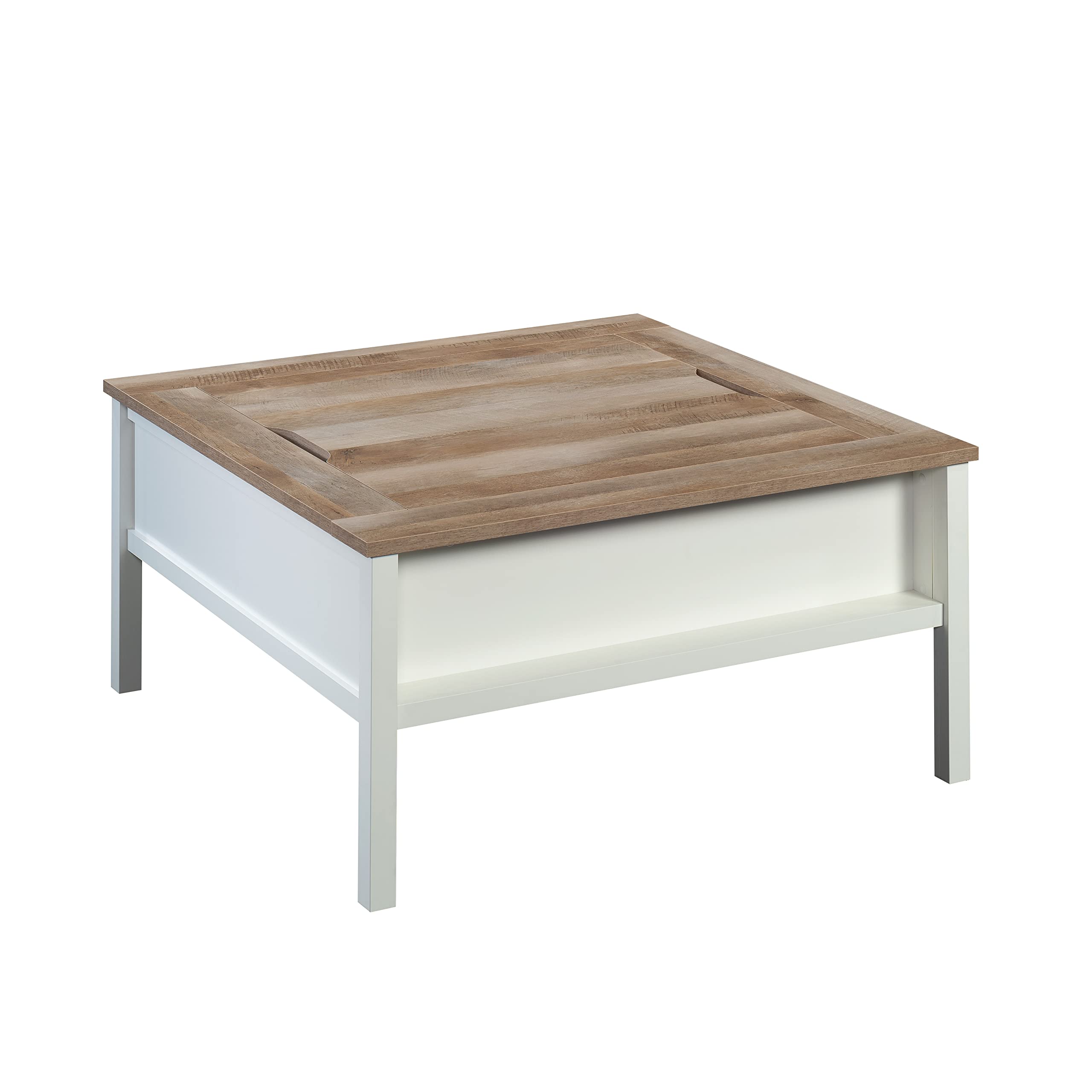 Sauder Cottage Road Coffee Table/Gaming Table with Removable Top, Soft White Finish - Image 4