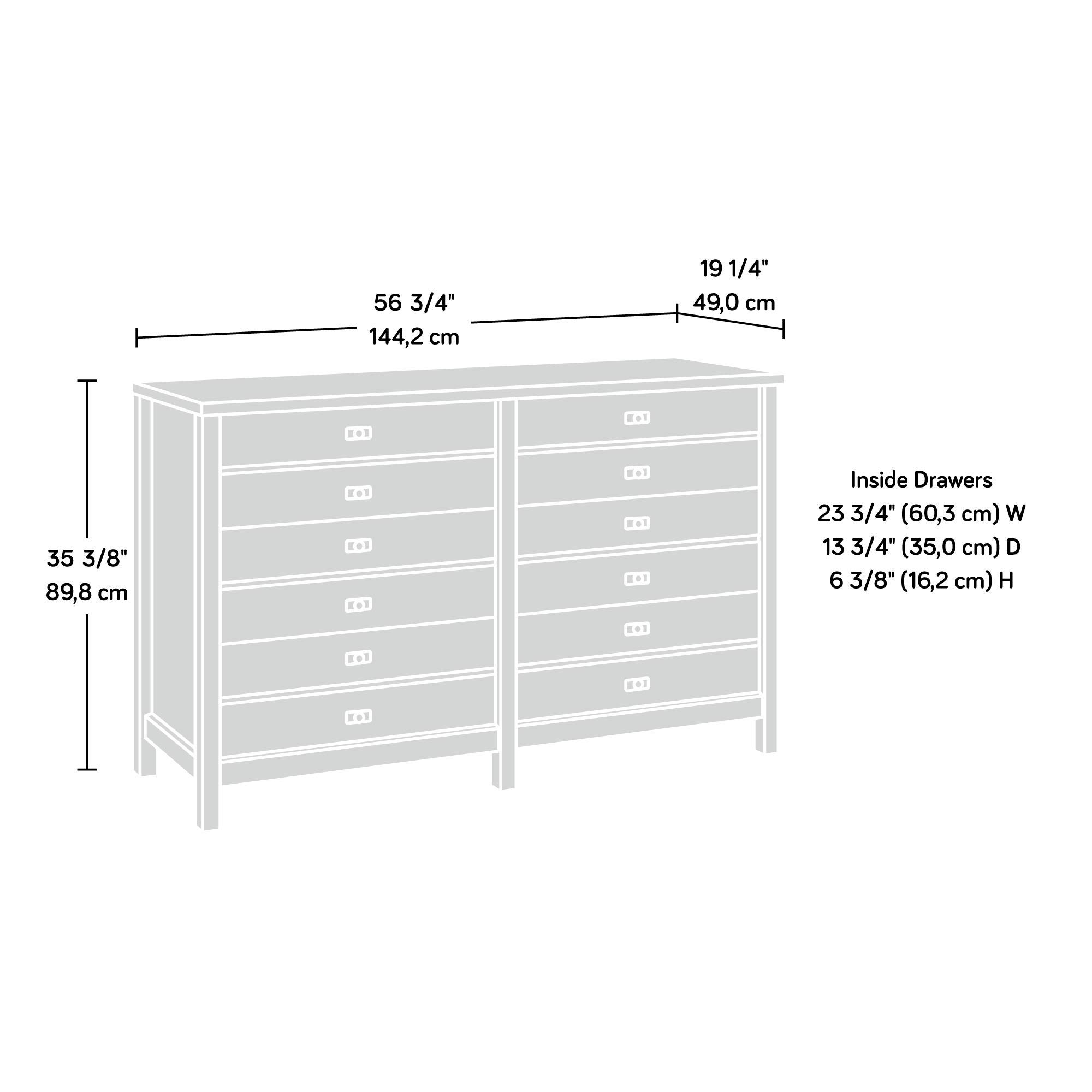 Sauder Cottage Road Dresser, Soft White finish - Image 3