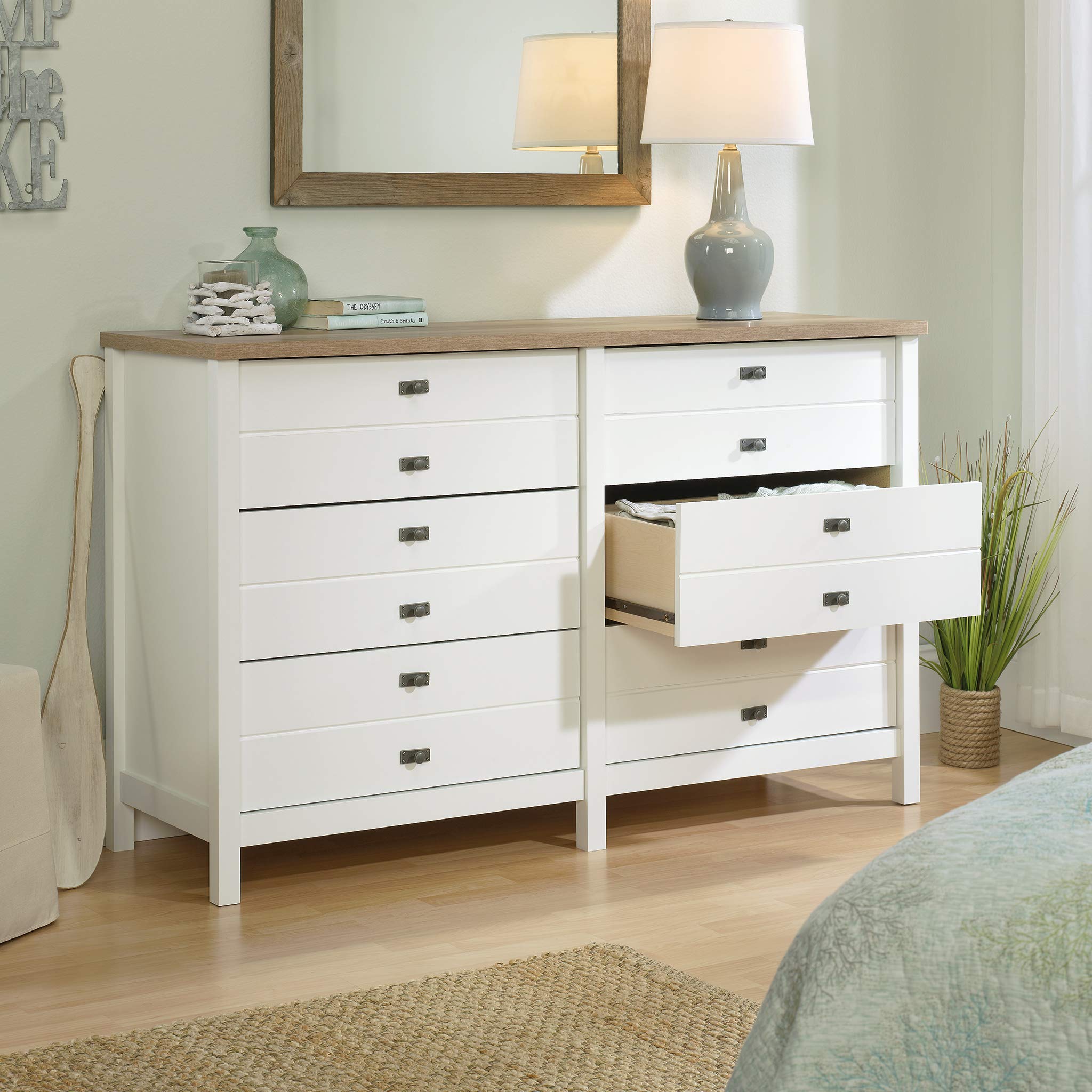 Sauder Cottage Road Dresser, Soft White finish - Image 7