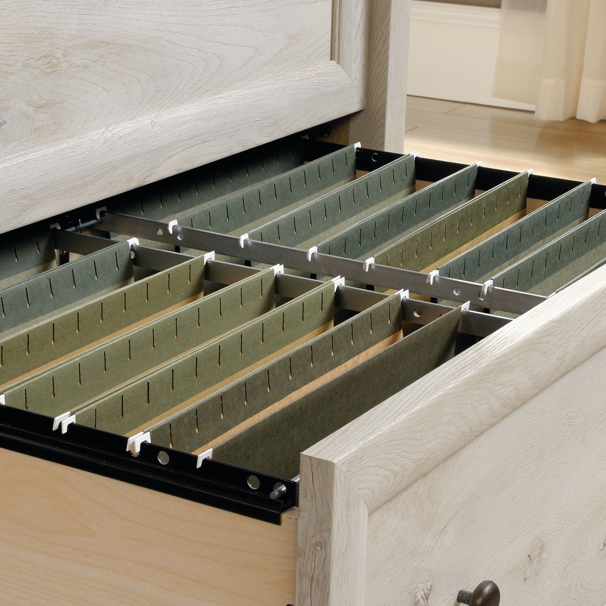 Sauder Edge Water 2 Drawer Lateral Filing Cabinet, Office File Cabinet, in Chalked Chestnut - Image 5