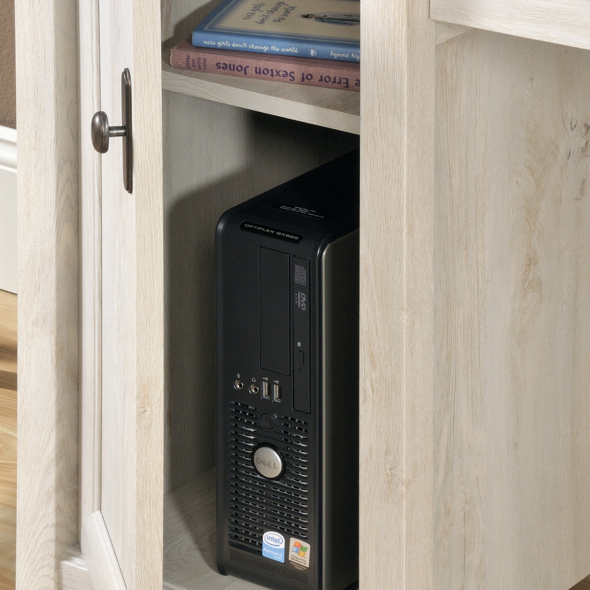 Sauder Edge Water Computer Desk with Storage Drawers, Home Office Desk, in Chalked Chestnut finish - Image 5