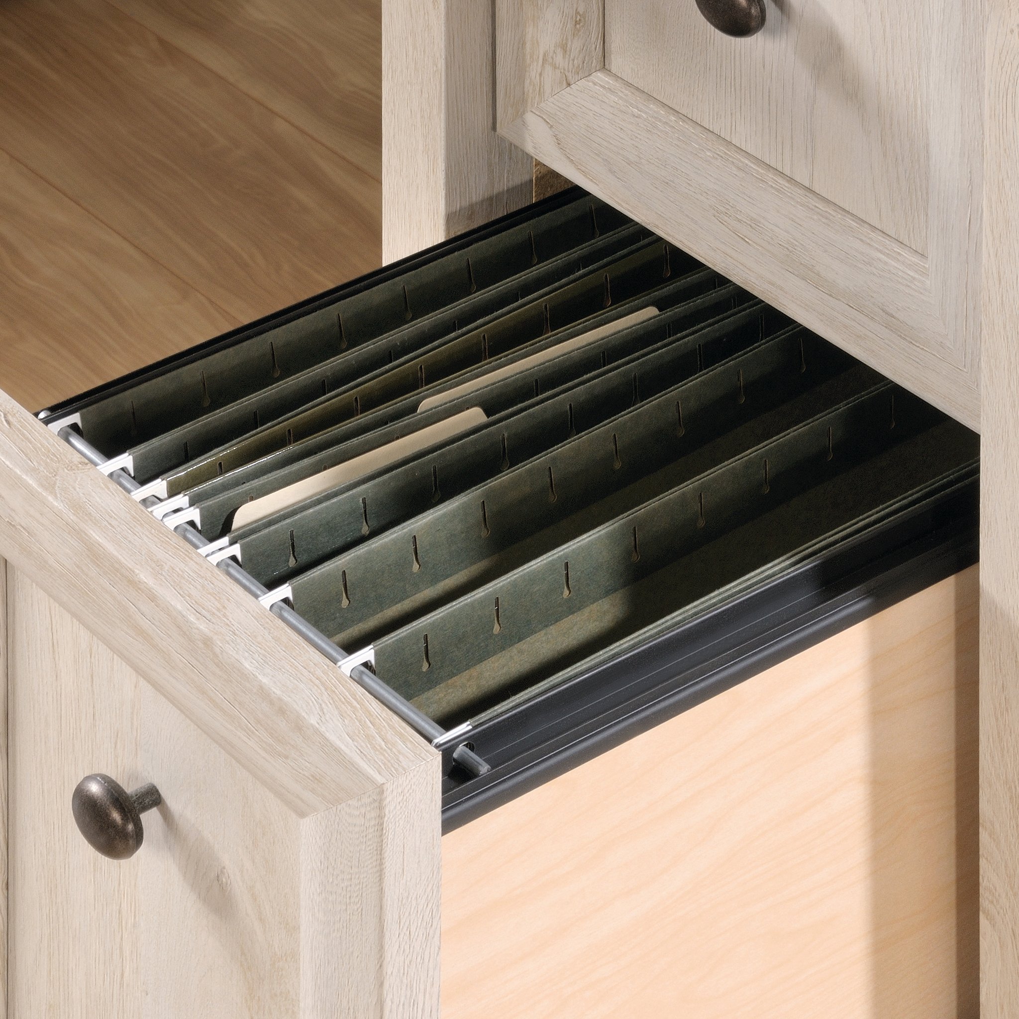 Sauder Edge Water Computer Desk with Storage Drawers, Home Office Desk, in Chalked Chestnut finish - Image 8