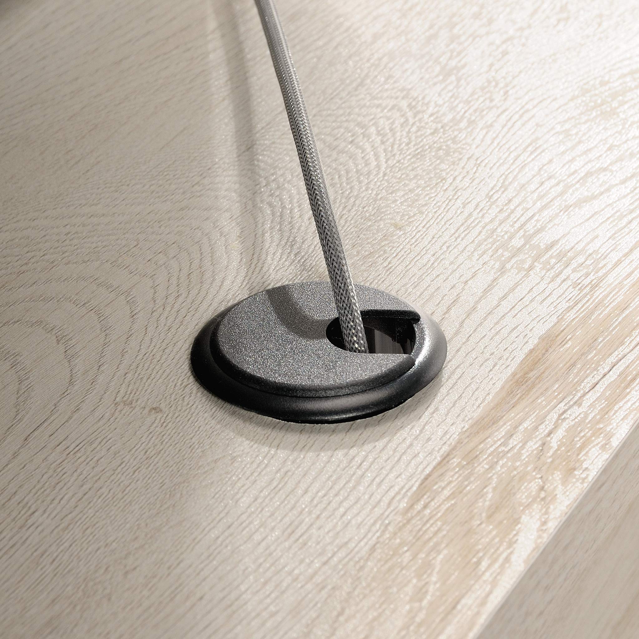 Sauder Edge Water L-Shaped Corner Desk with Storage Drawers and Open Shelf, in Chalked Chestnut - Image 12