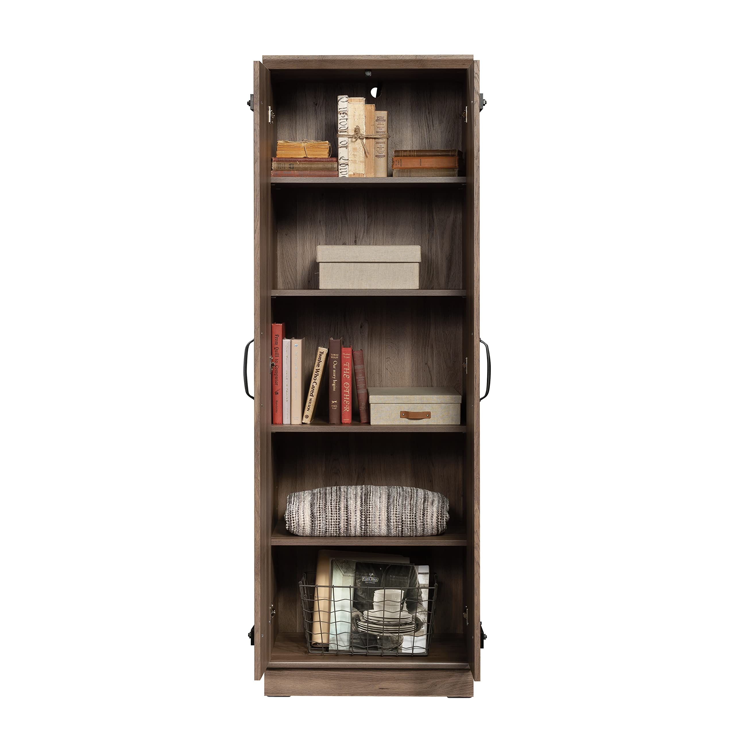 Sauder HomePlus 2-Door Farmhouse Storage Cabinet/Pantry cabinets, Salt Oak Finish - Image 13