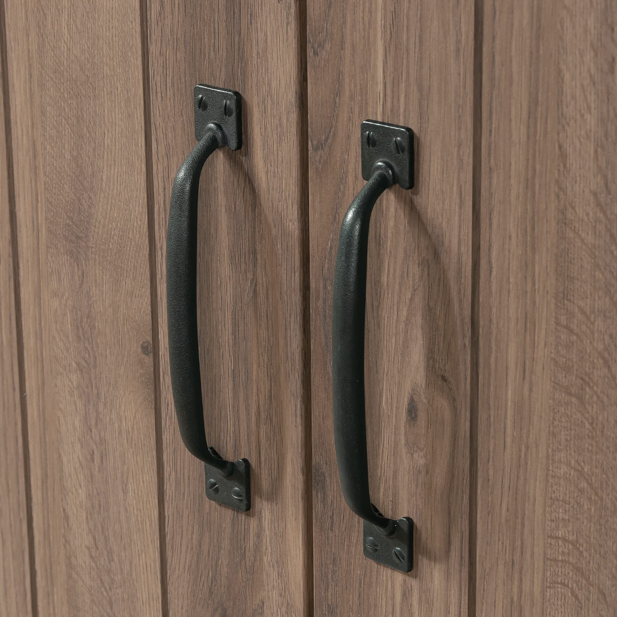 Sauder HomePlus 2-Door Farmhouse Storage Cabinet/Pantry cabinets, Salt Oak Finish - Image 7