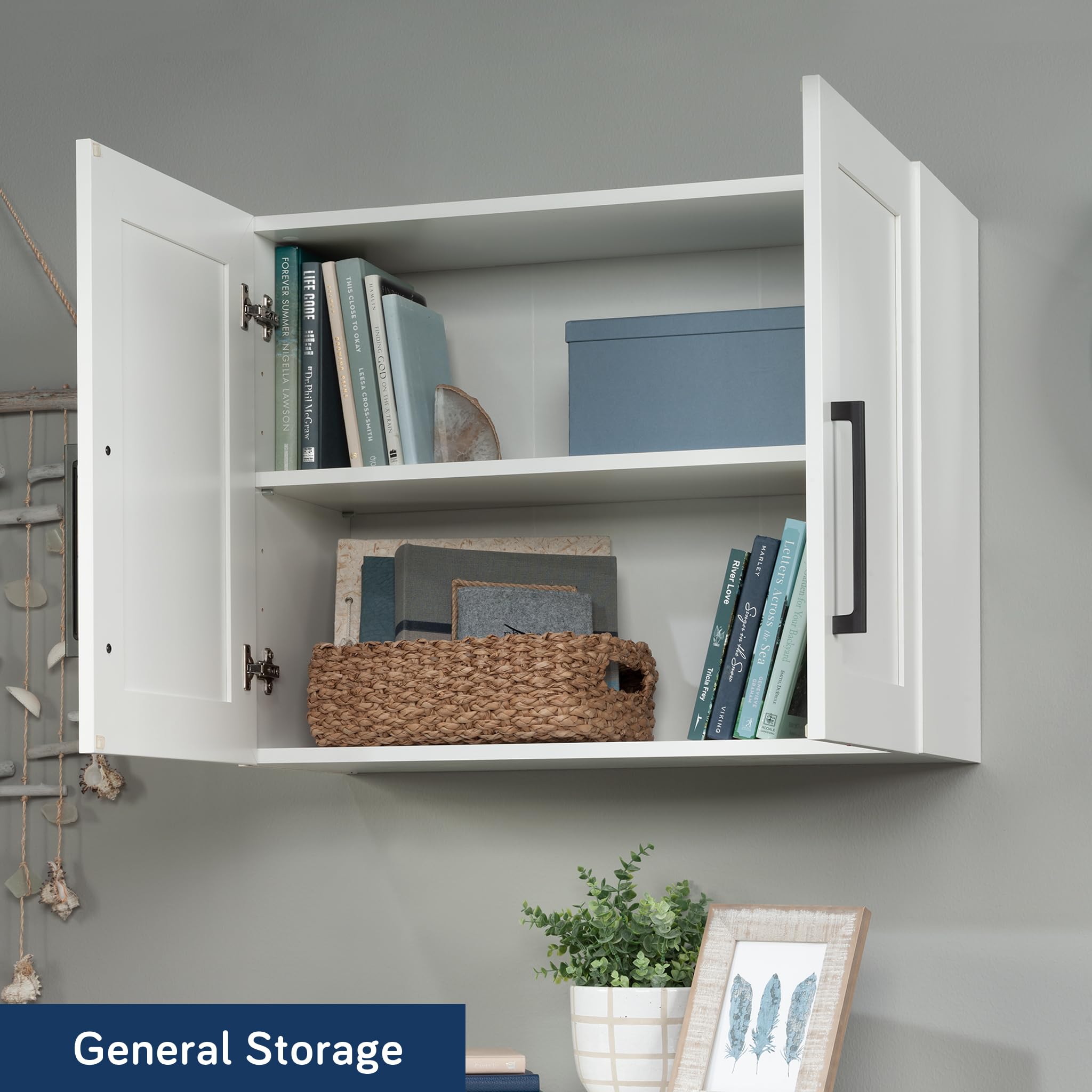 Sauder Homeplus Hanging Cabinet, White Finish - Image 3