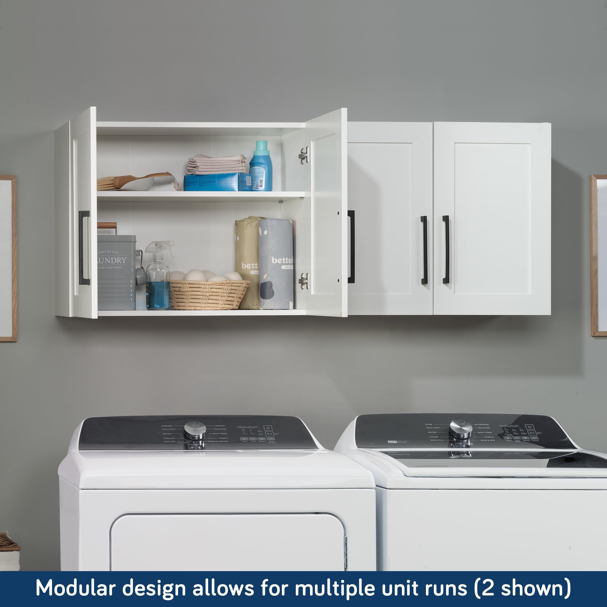 Sauder Homeplus Hanging Cabinet, White Finish - Image 5