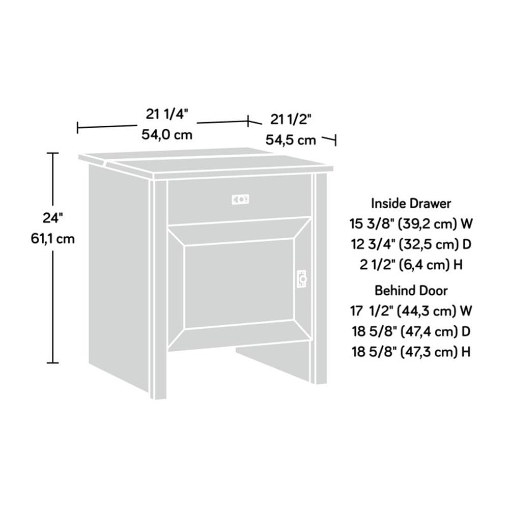 Sauder Homeplus Robot Vacuum Storage Side Table End Table Cabinet for Living Room, Bedroom, in Soft White - Image 3