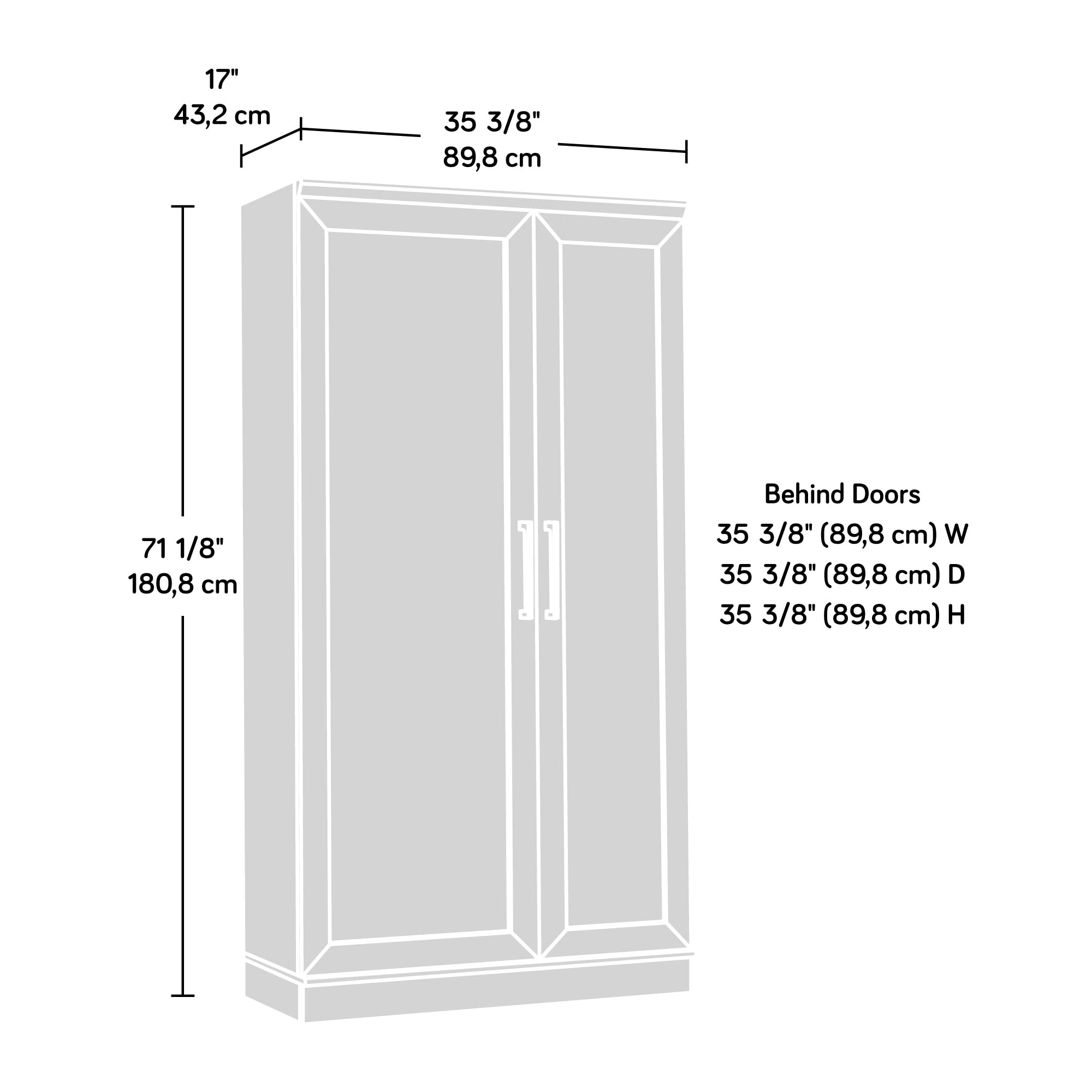 Sauder HomePlus Storage Cabinet/ Pantry cabinets, Sienna Oak finish - Image 7