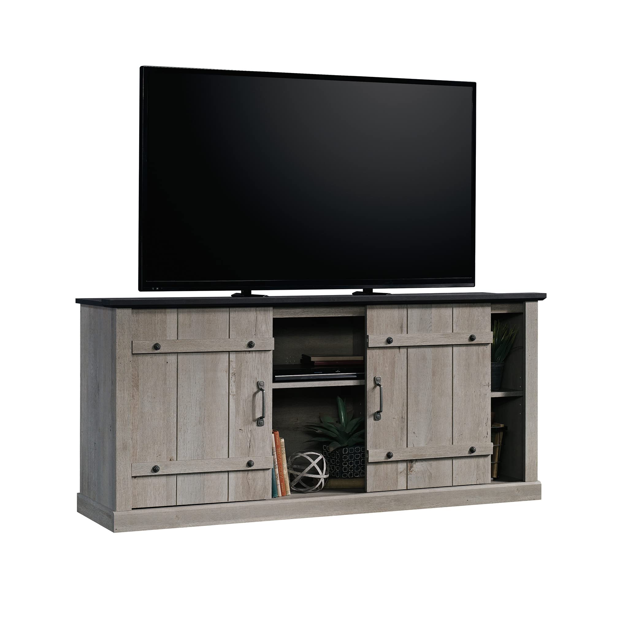 Sauder Misc Entertainment TV Credenza, for TVs up to 70", Mystic Oak Finish - Image 14