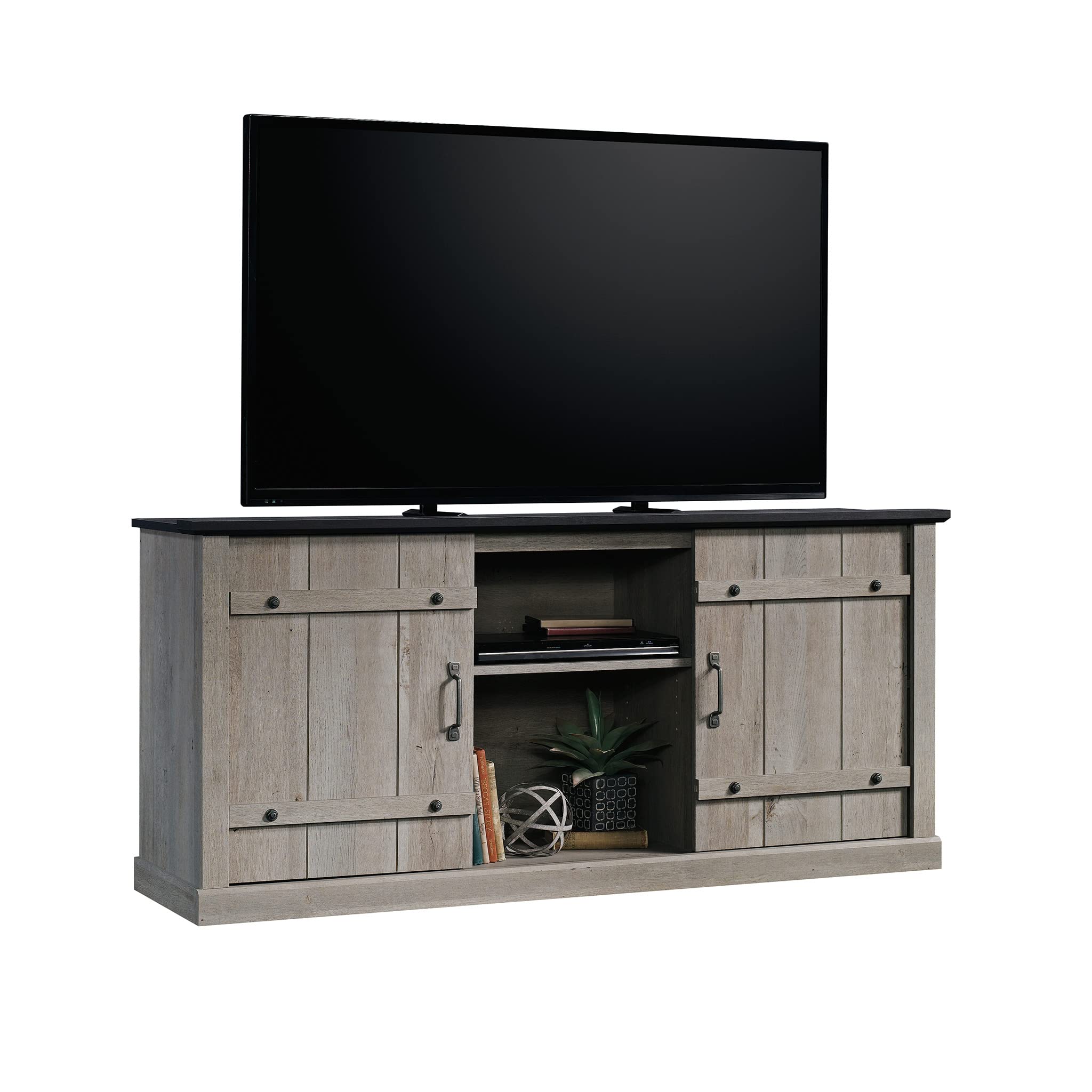 Sauder Misc Entertainment TV Credenza, for TVs up to 70", Mystic Oak Finish - Image 6
