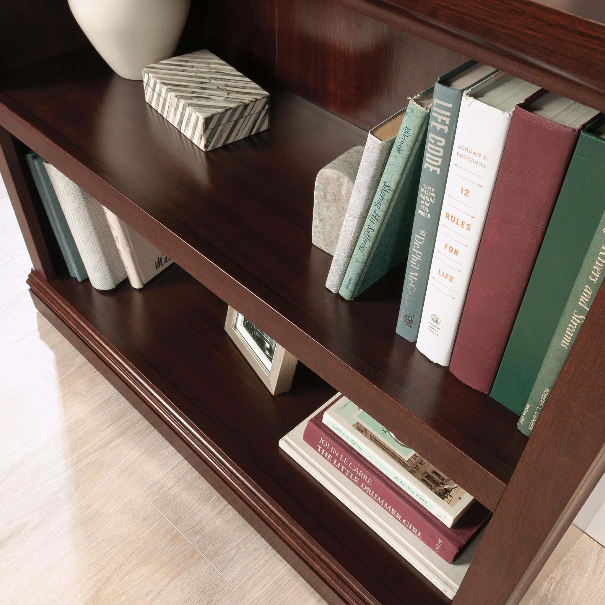 Sauder Miscellaneous Storage 2-Shelf Bookcase/ book shelf, Select Cherry finish - Image 4
