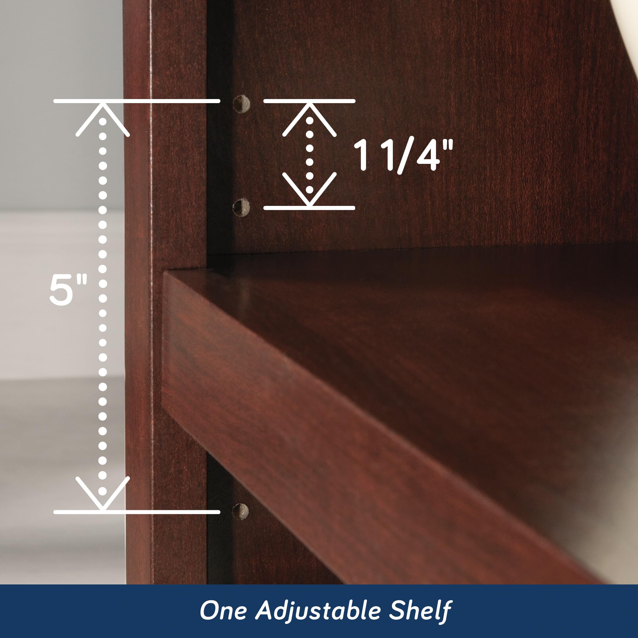 Sauder Miscellaneous Storage 2-Shelf Bookcase/ book shelf, Select Cherry finish - Image 7