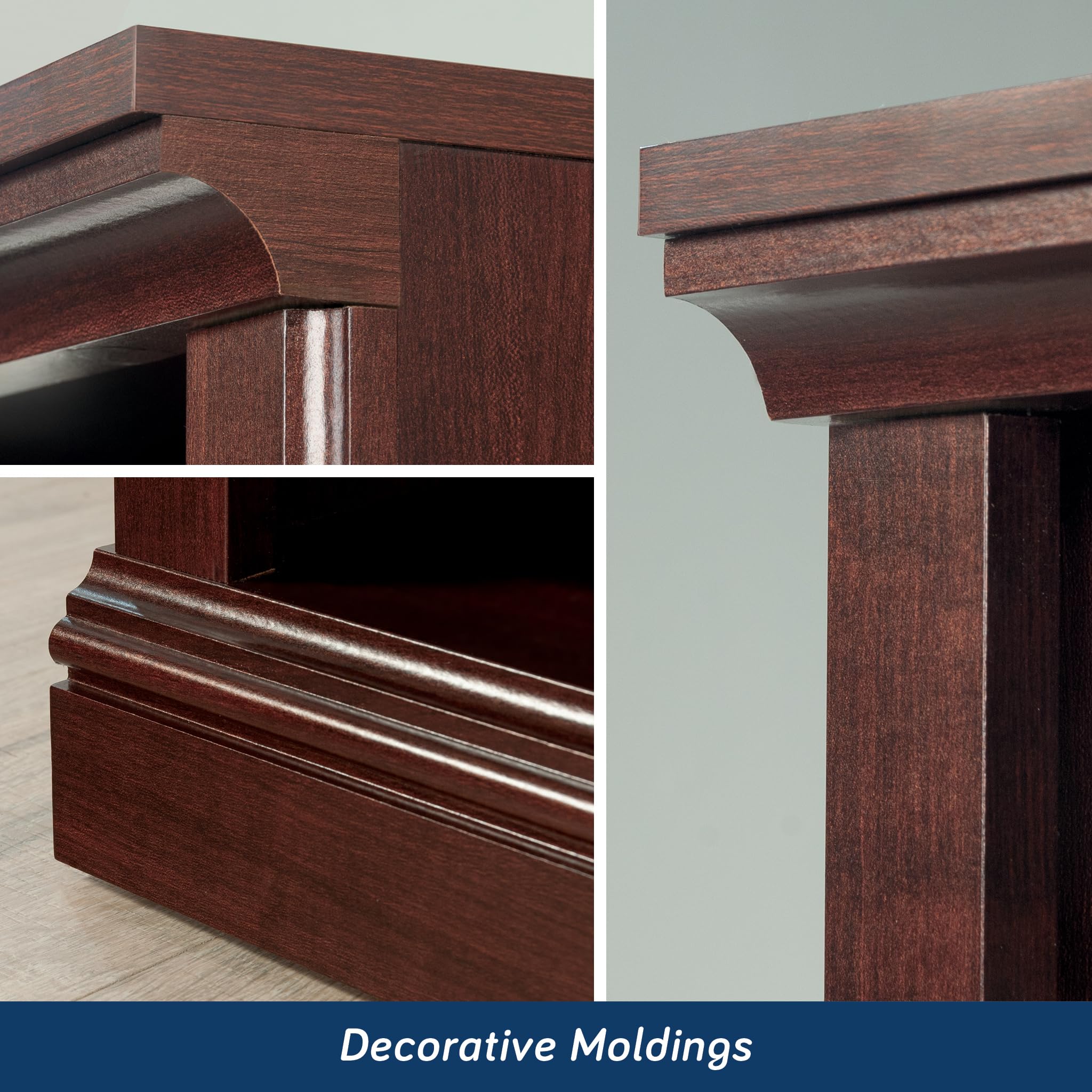 Sauder Miscellaneous Storage 5-Shelf Bookcase/ Book shelf, Select Cherry finish - Image 8