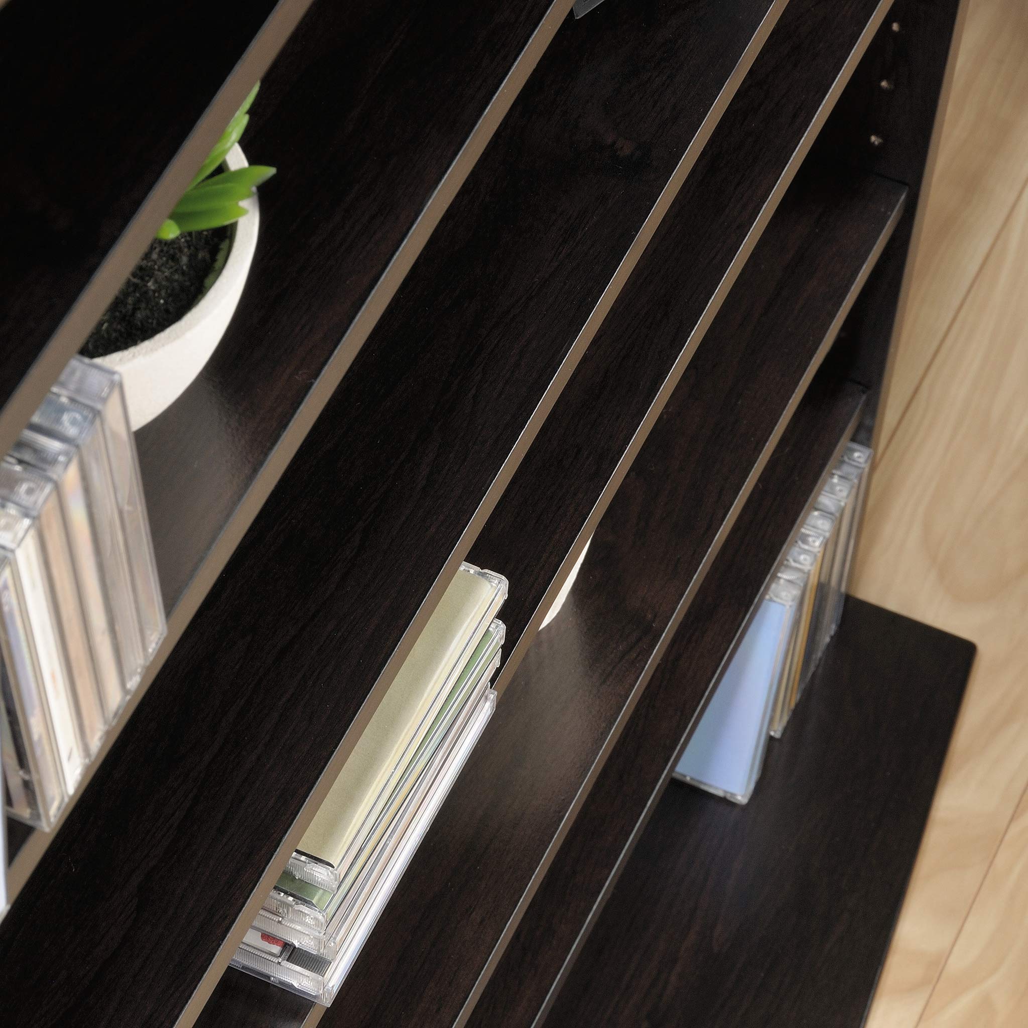 Sauder Multimedia 7 tier Storage Tower, Cinnamon Cherry finish - Image 6