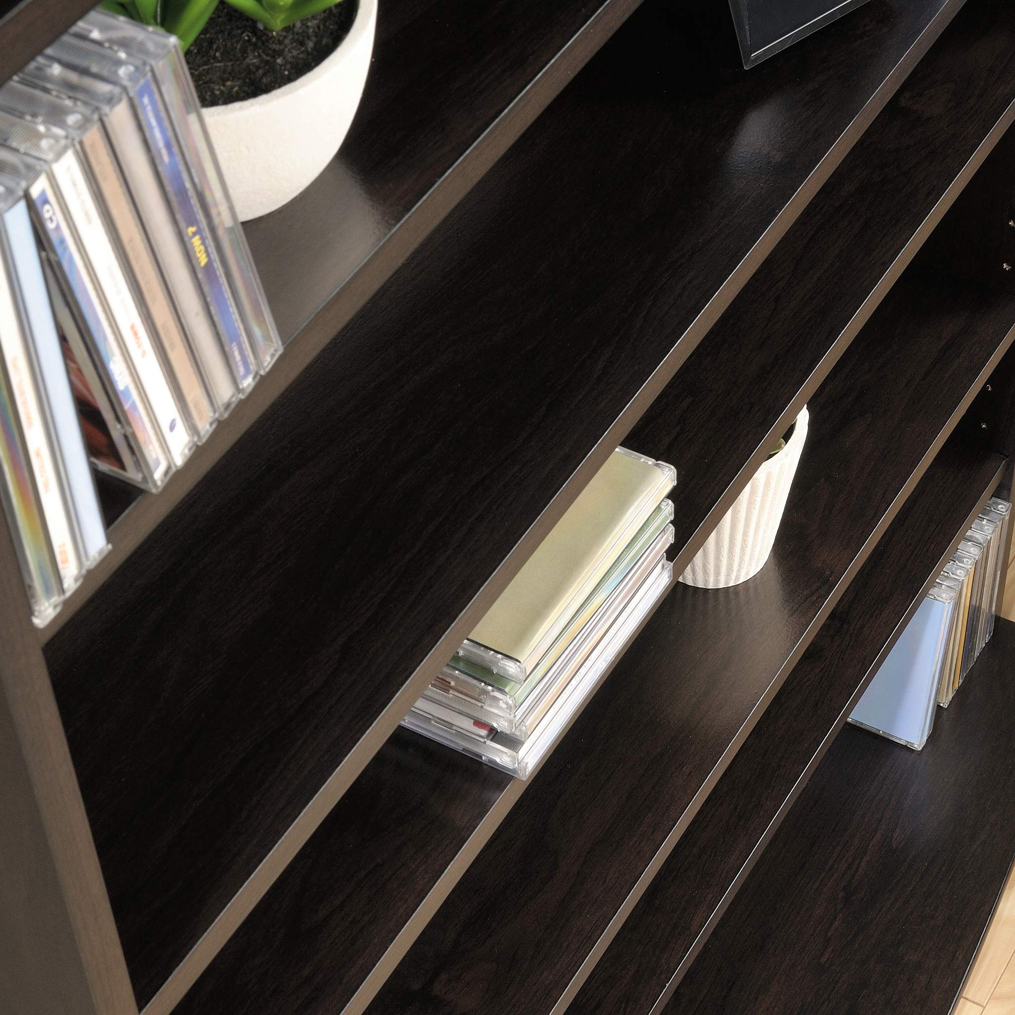 Sauder Multimedia 7 tier Storage Tower, Cinnamon Cherry finish - Image 7