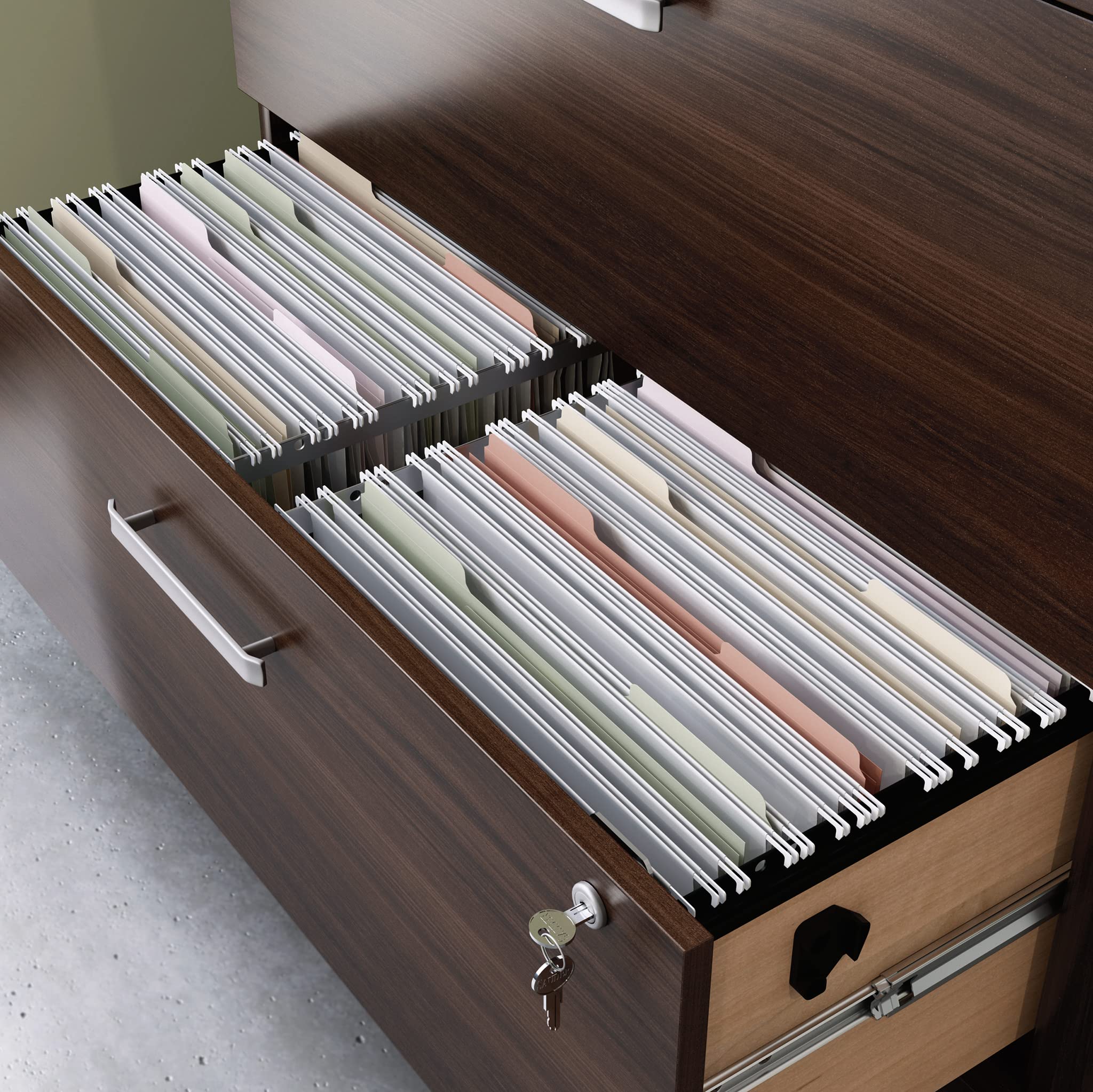 OfficeWorks by Sauder Affirm Lateral File, L: 35.43'' x W: 23.47'' x H: 29.29'', Noble Elm - Image 6