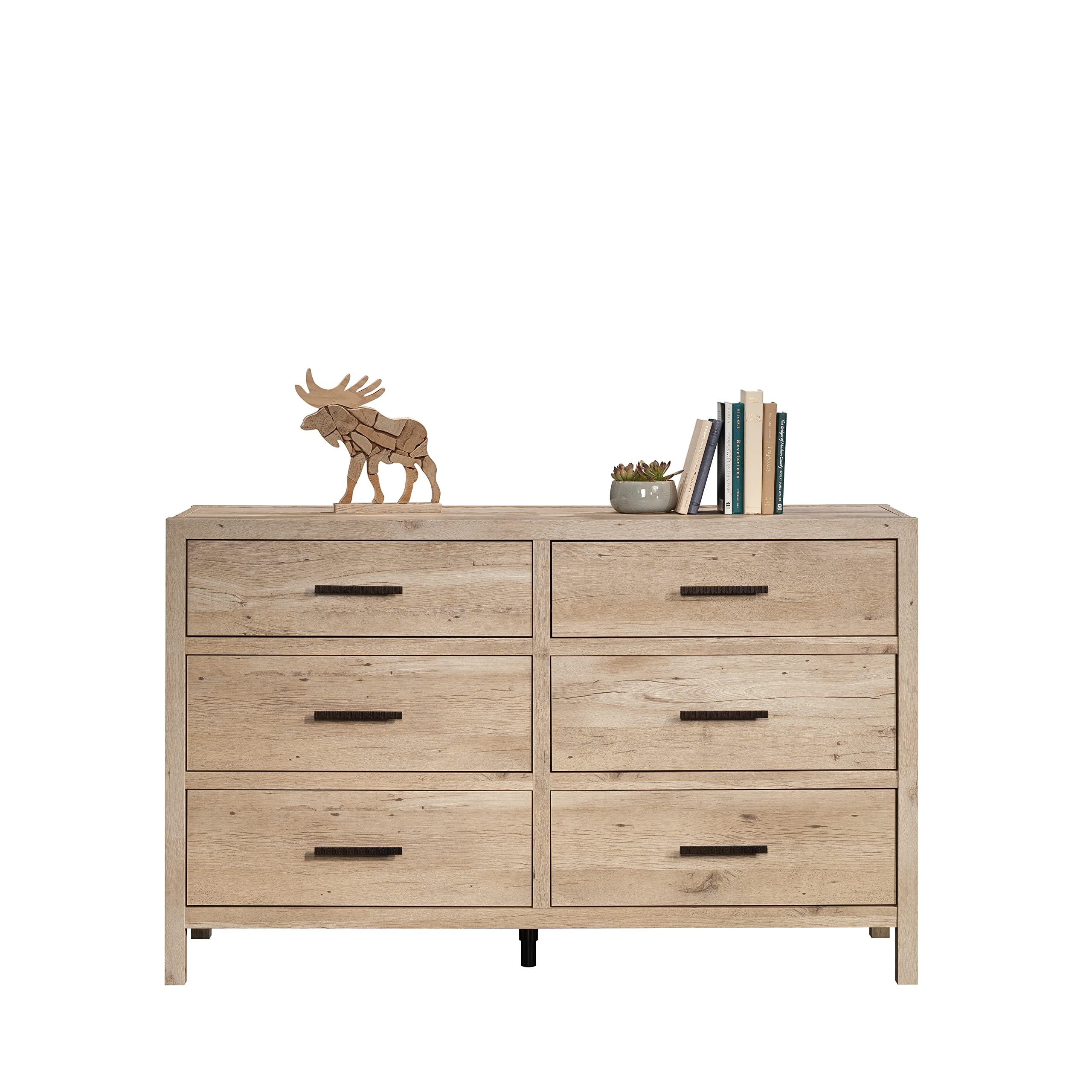 Sauder Pacific View 6-Drawer Bedroom Dresser, Prime Oak Finish - Image 11