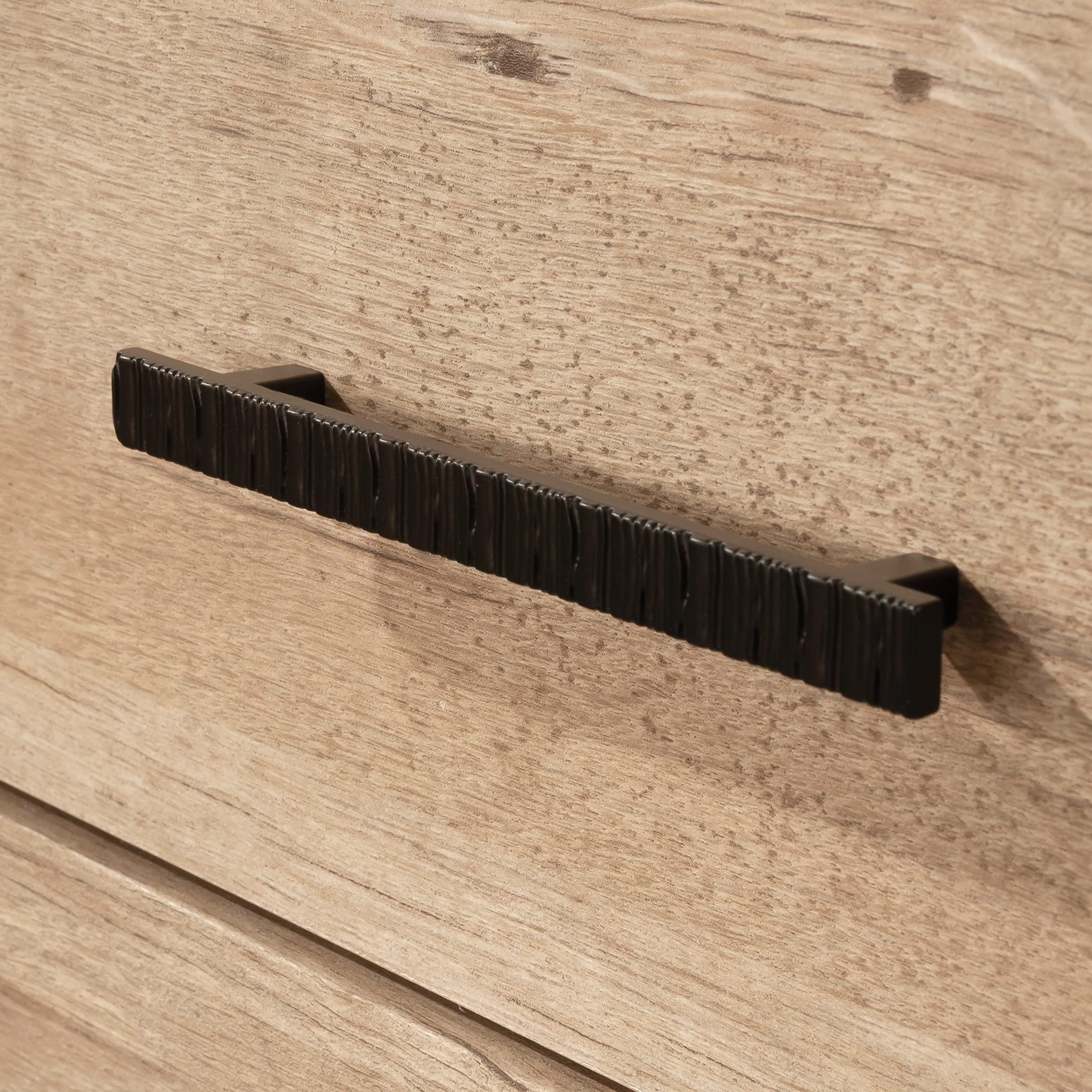 Sauder Pacific View 6-Drawer Bedroom Dresser, Prime Oak Finish - Image 4