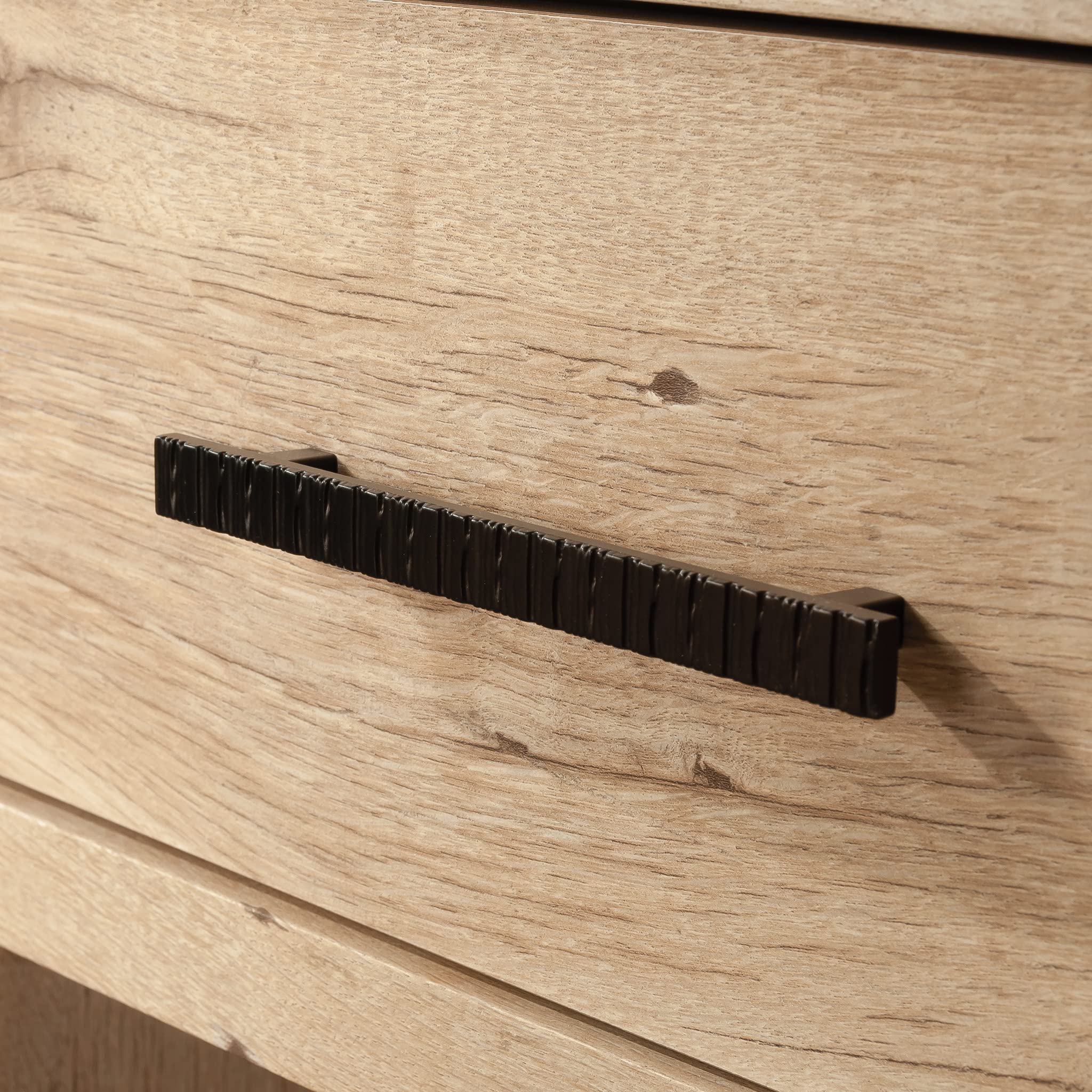 Sauder Pacific View Bedroom Night Stand, Spacious Storage, 1 Drawer Nightstand, Prime Oak Finish - Image 4