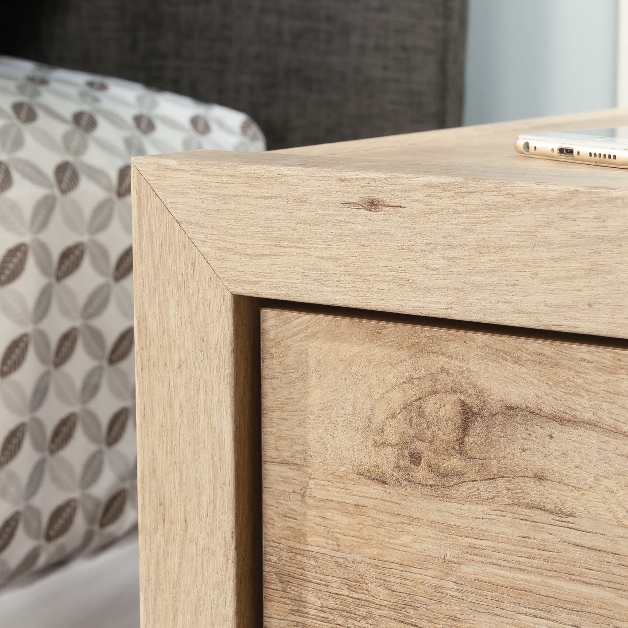 Sauder Pacific View Bedroom Night Stand, Spacious Storage, 1 Drawer Nightstand, Prime Oak Finish - Image 5