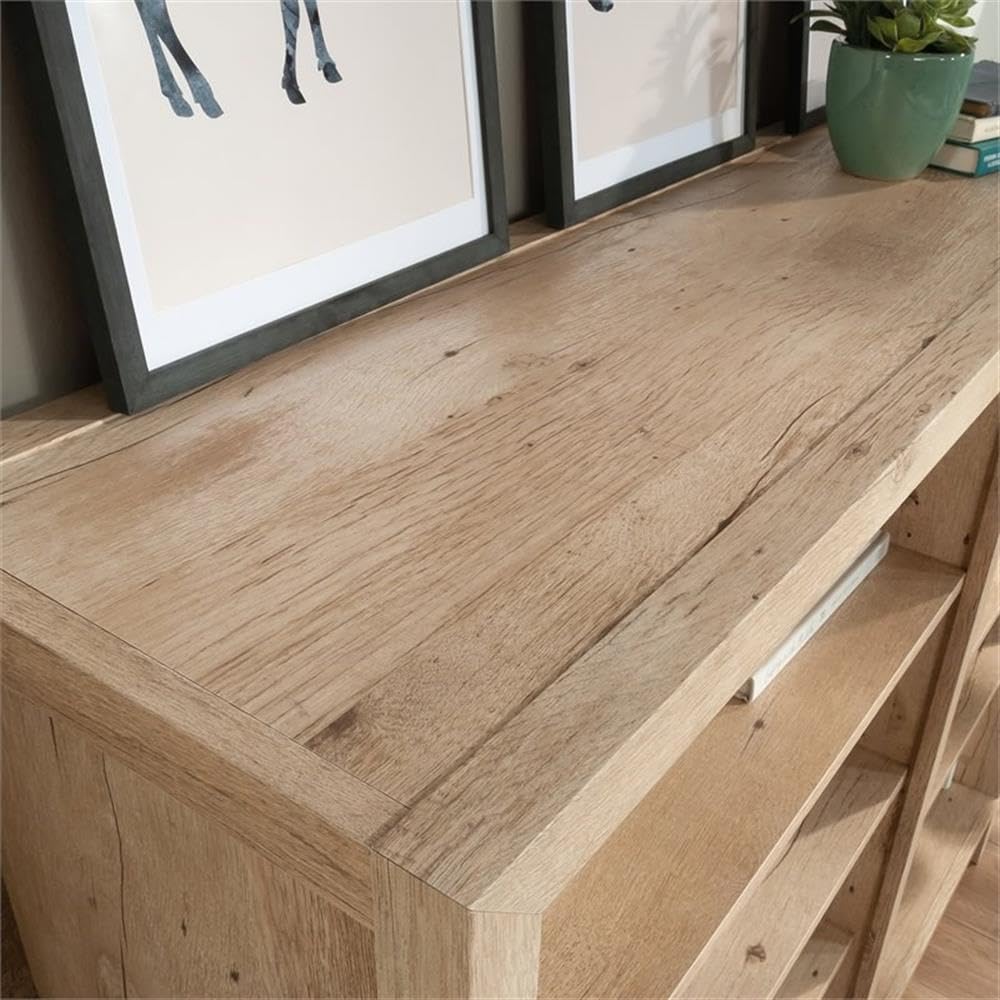 Sauder Pacific View Horizontal Bookcase, Prime Oak Finish - Image 6