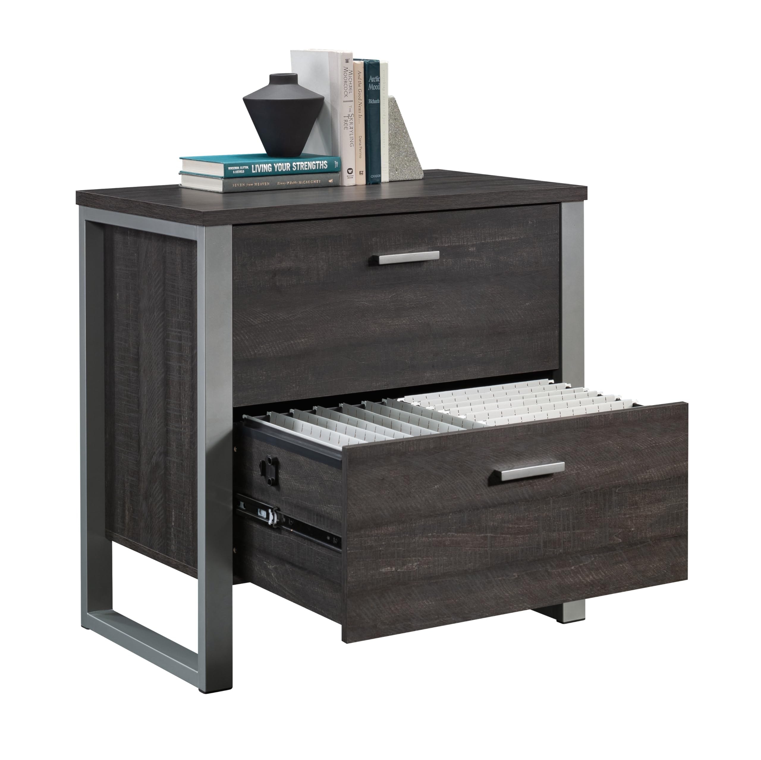 Sauder Rock Glen 2-Drawer Lateral File Cabinet, Blade Walnut Finish - Image 6
