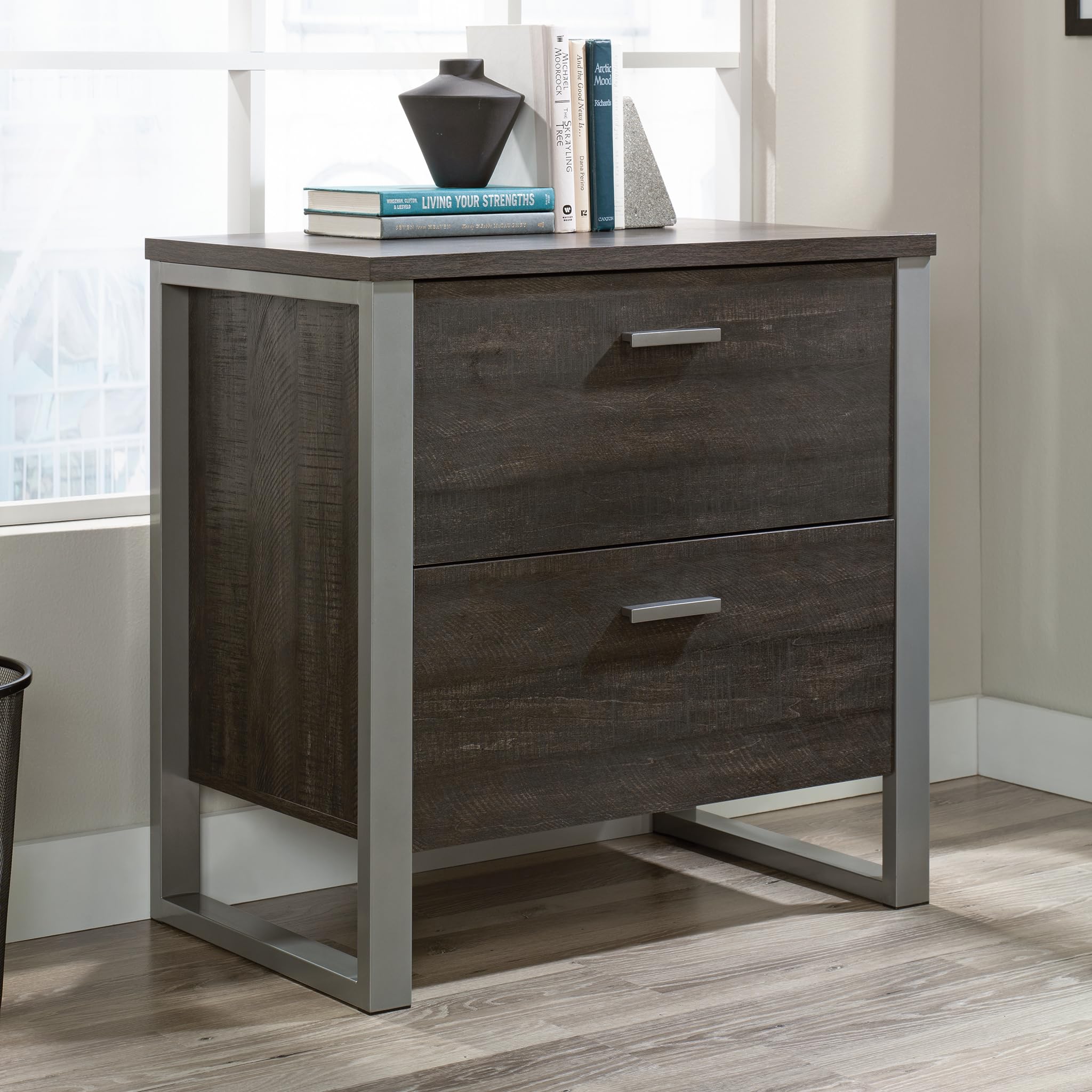 Sauder Rock Glen 2-Drawer Lateral File Cabinet, Blade Walnut Finish - Image 7