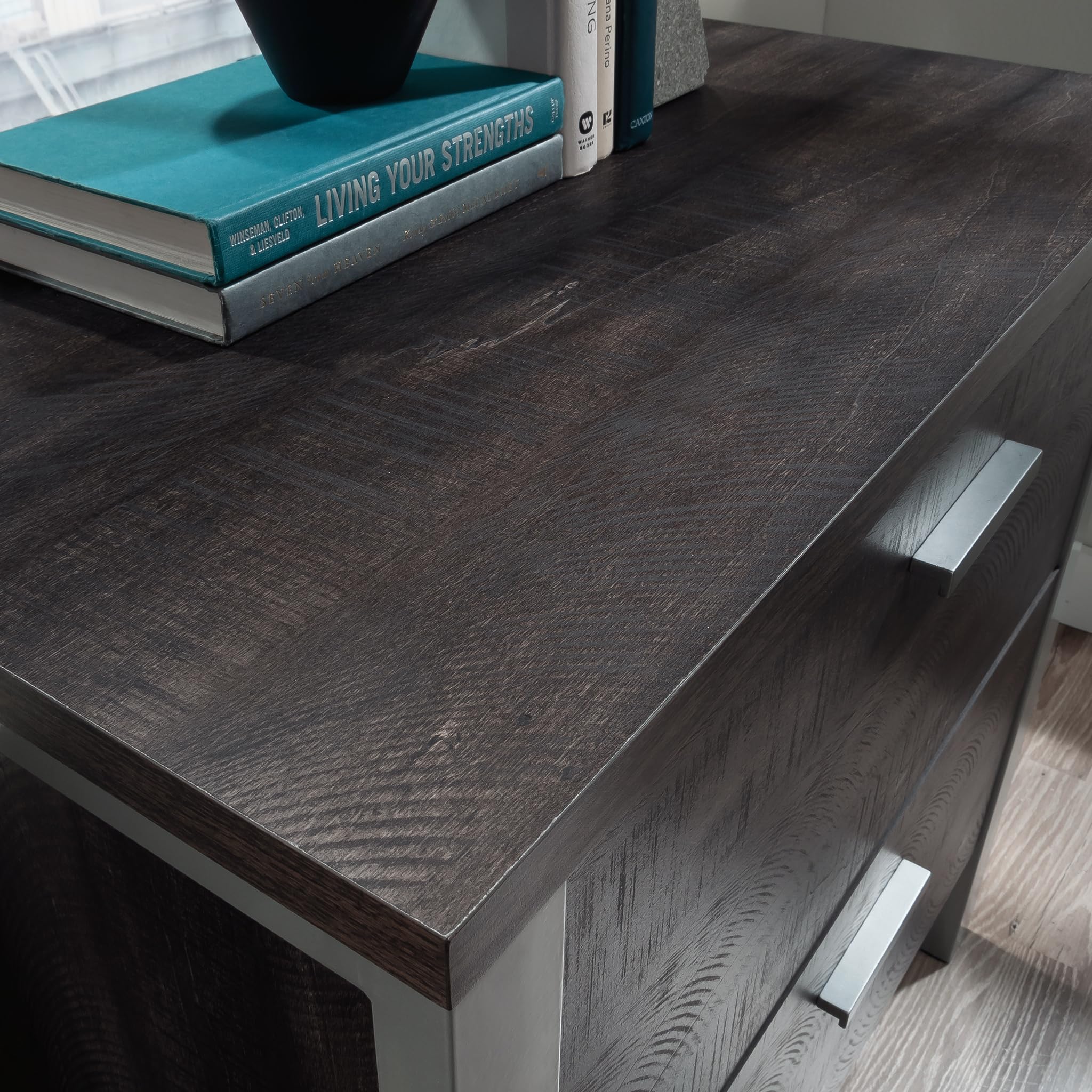 Sauder Rock Glen 2-Drawer Lateral File Cabinet, Blade Walnut Finish - Image 8