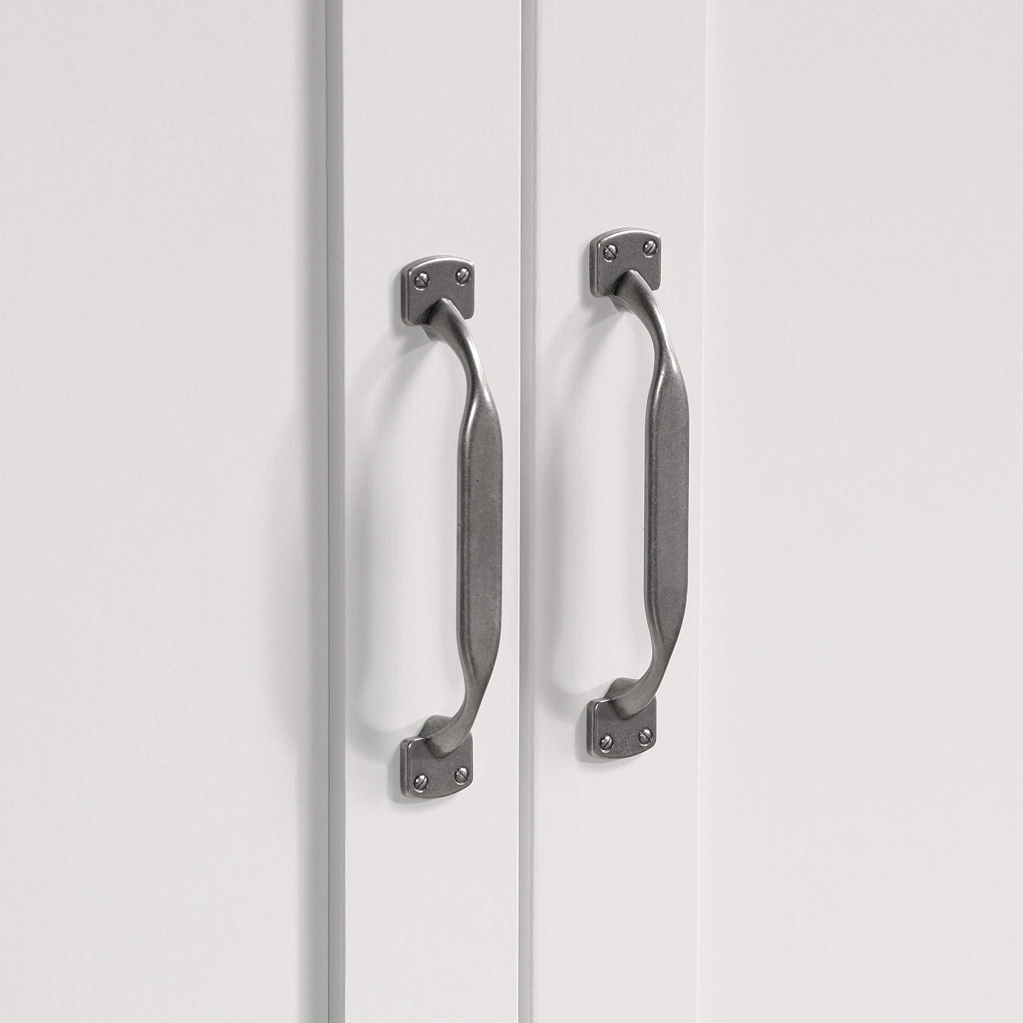 Sauder Select Multipurpose Bedroom Armoire Wardrobe Closet Pantry Storage Cabinet with Storage Drawers and Hanging Rail, in Soft White finish - Image 7