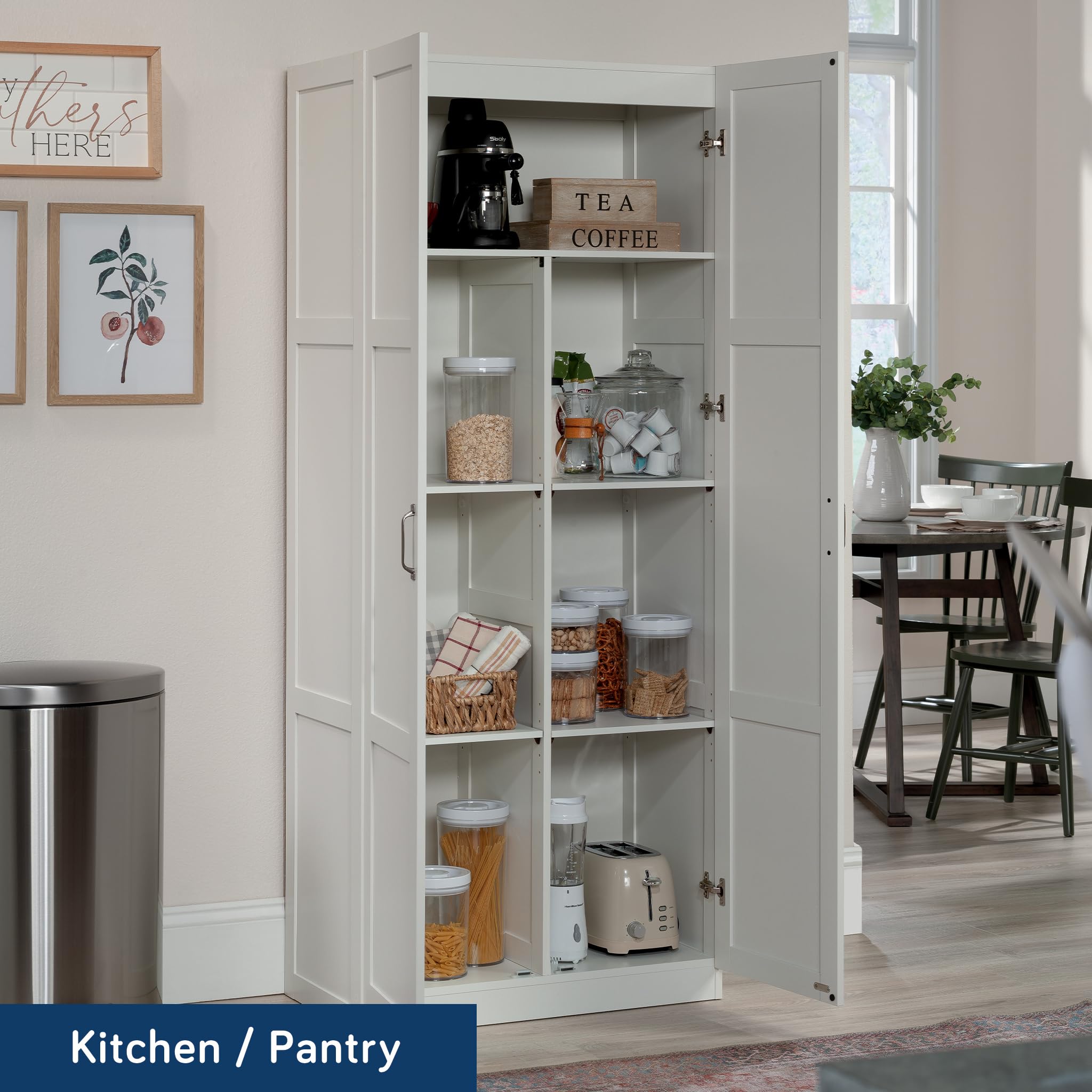 Sauder Select Storage Cabinet/ Pantry cabinets, White finish - Image 4