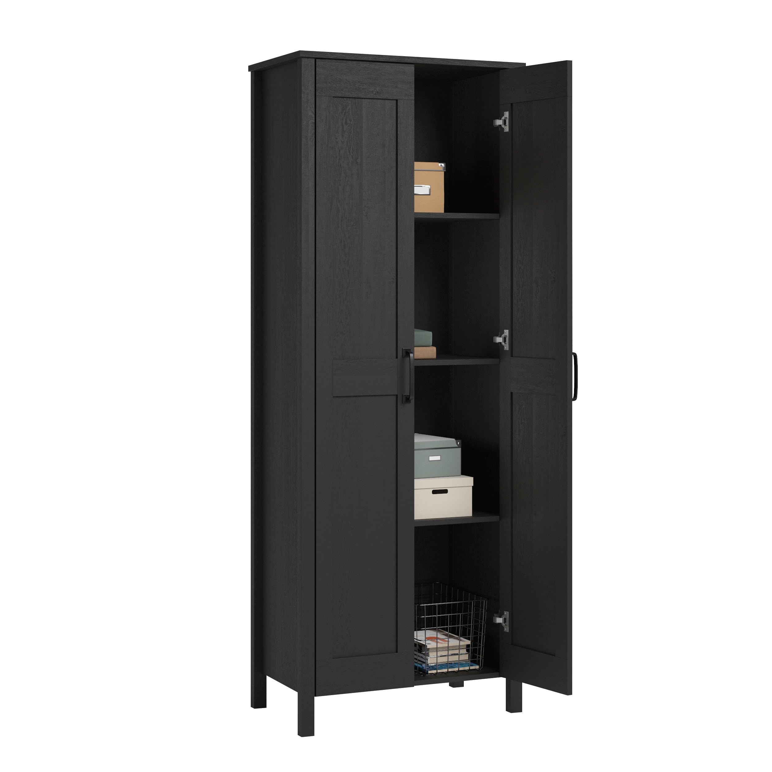 Sauder Select Two-Door Storage Cabinet, Versatile Home Storage Solution, Raven Oak Finish - Image 5